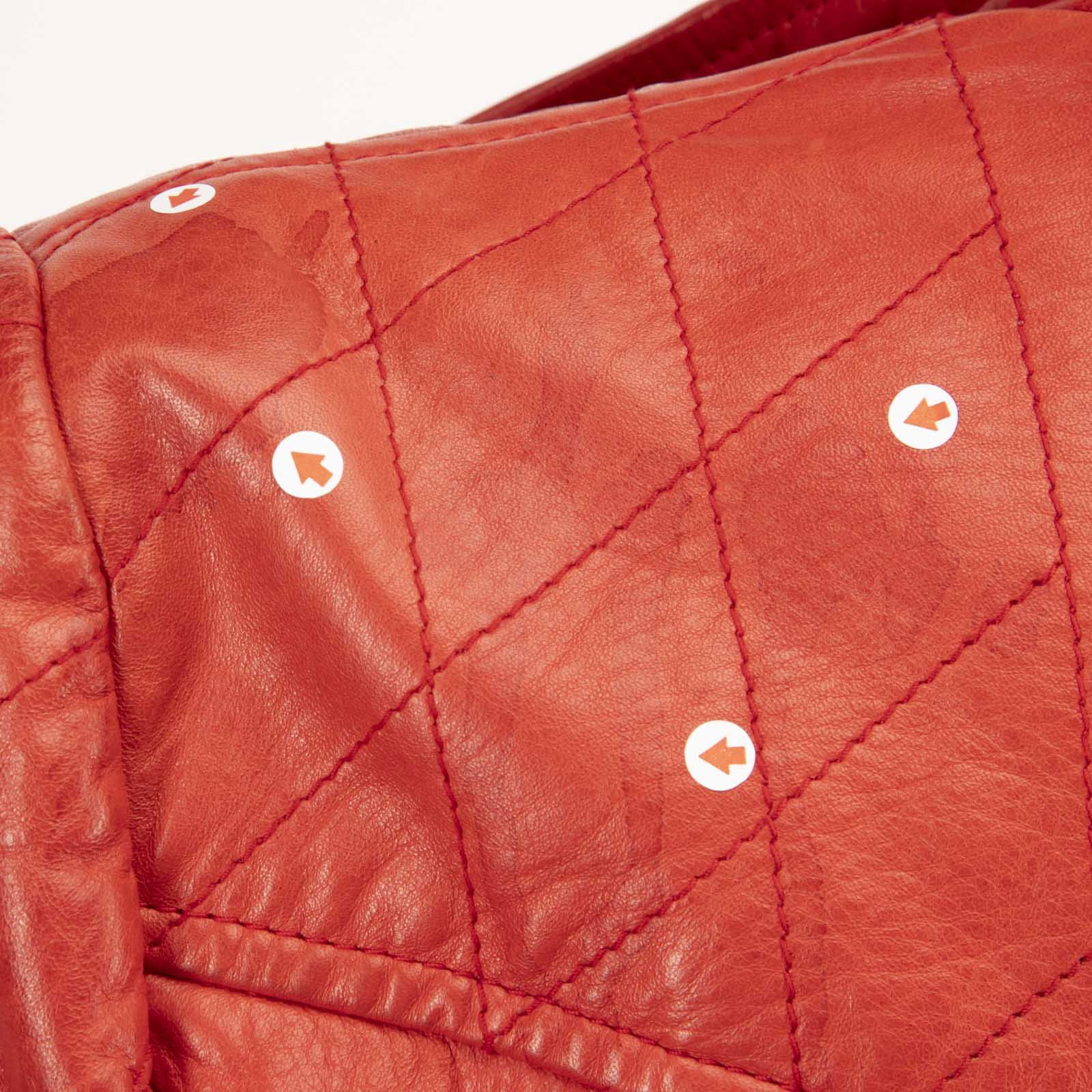 Joseph Red Quilted Leather Biker Jacket Size M / US 6-8 / IT 42-44 - 4 Thumbnail