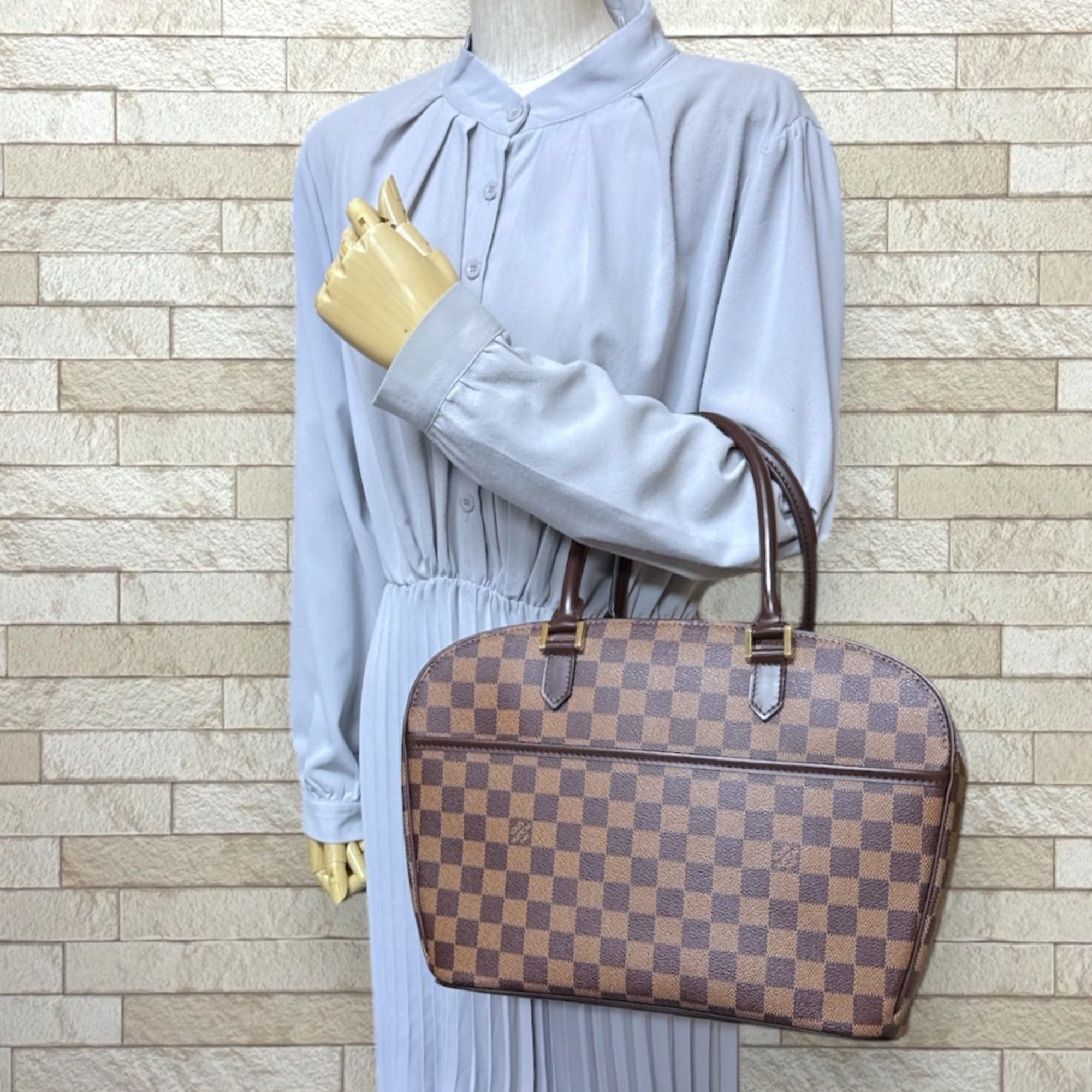 Louis Vuitton Louis Vuitton Salia Horizontal Damier Handbag, Canvas N51282, Brown, Women's, LOUIS VUITTON, Used Size ONE SIZE - 2 Thumbnail