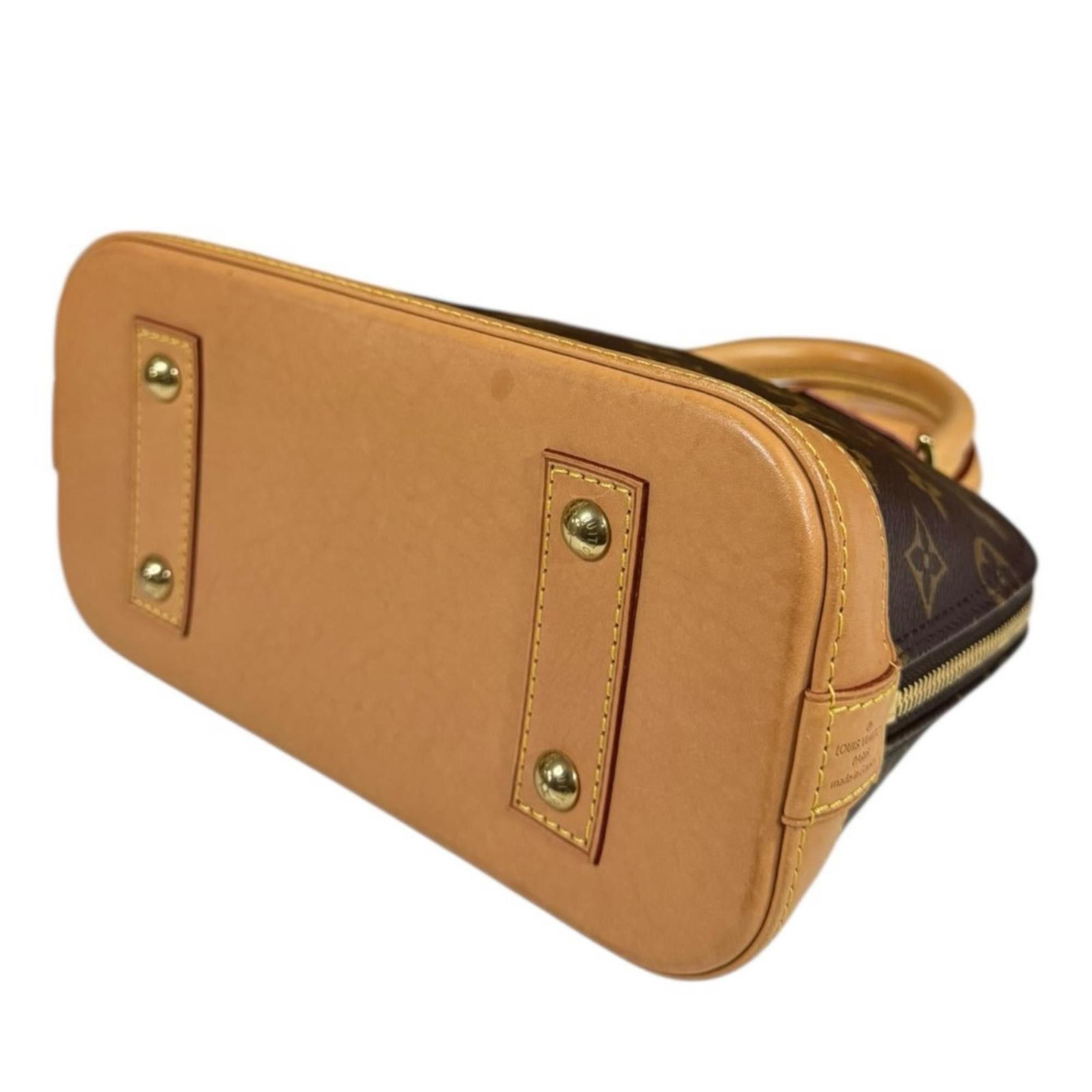 Louis Vuitton Louis Vuitton Alma BB Monogram Shoulder Bag, Canvas M53152 Brown, Women's, Used, 2-way Size ONE SIZE - 7 Thumbnail