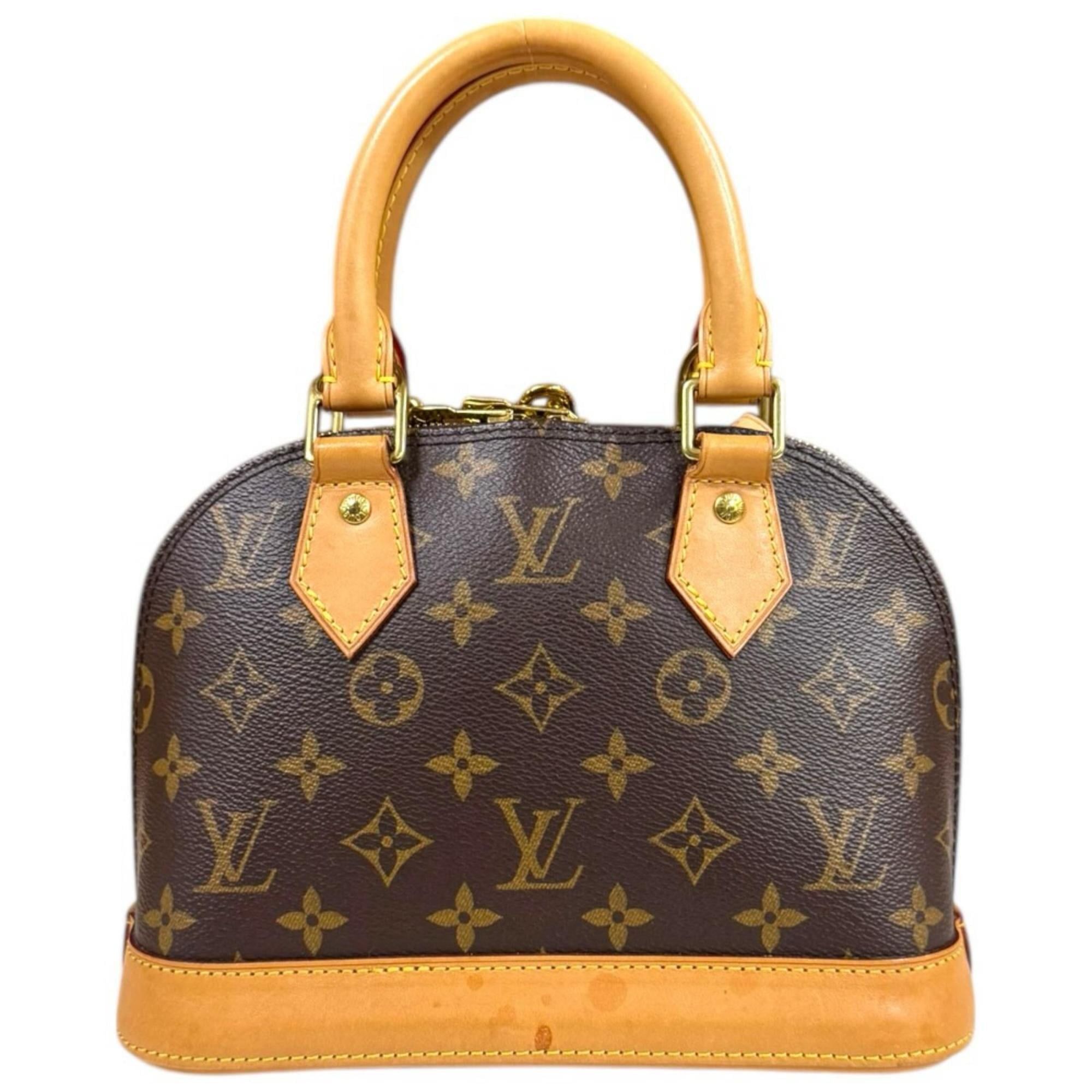 Louis Vuitton Louis Vuitton Alma BB Monogram Shoulder Bag, Canvas M53152 Brown, Women's, Used, 2-way Size ONE SIZE - 3 Thumbnail
