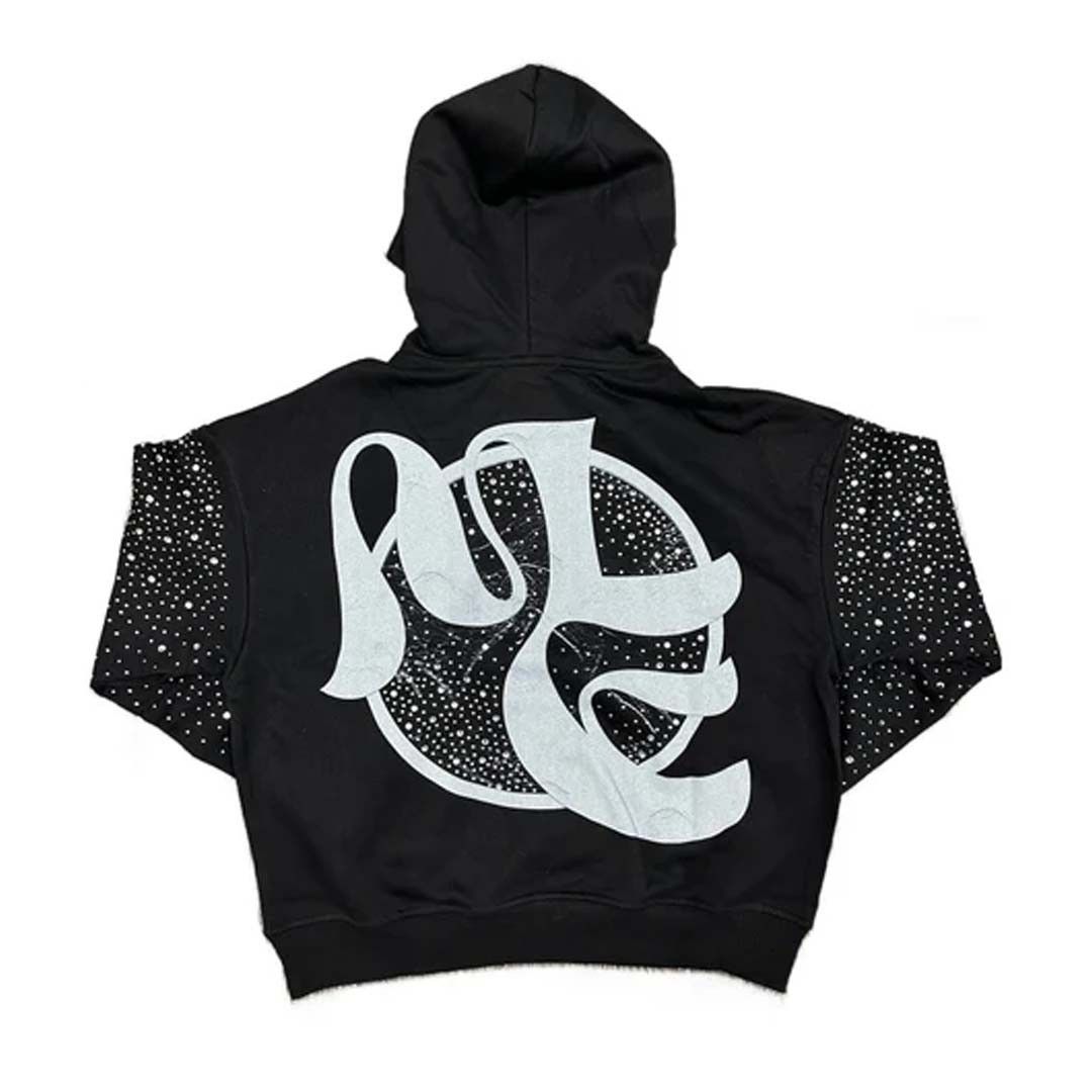 Other Mixed Emotions Fallen Angels Rhinestone Black Hoodie Size US M / EU 48-50 / 2 - 2 Thumbnail