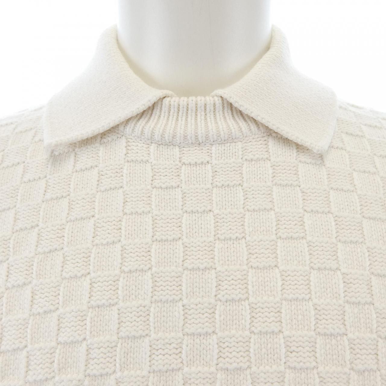 Louis Vuitton Louis Vuitton Louis Vuitton LV Damier Wool Blend Pullover Textile Tops HPN63WTZ8 DUTY FREE for USA Size ONE SIZE - 5 Thumbnail