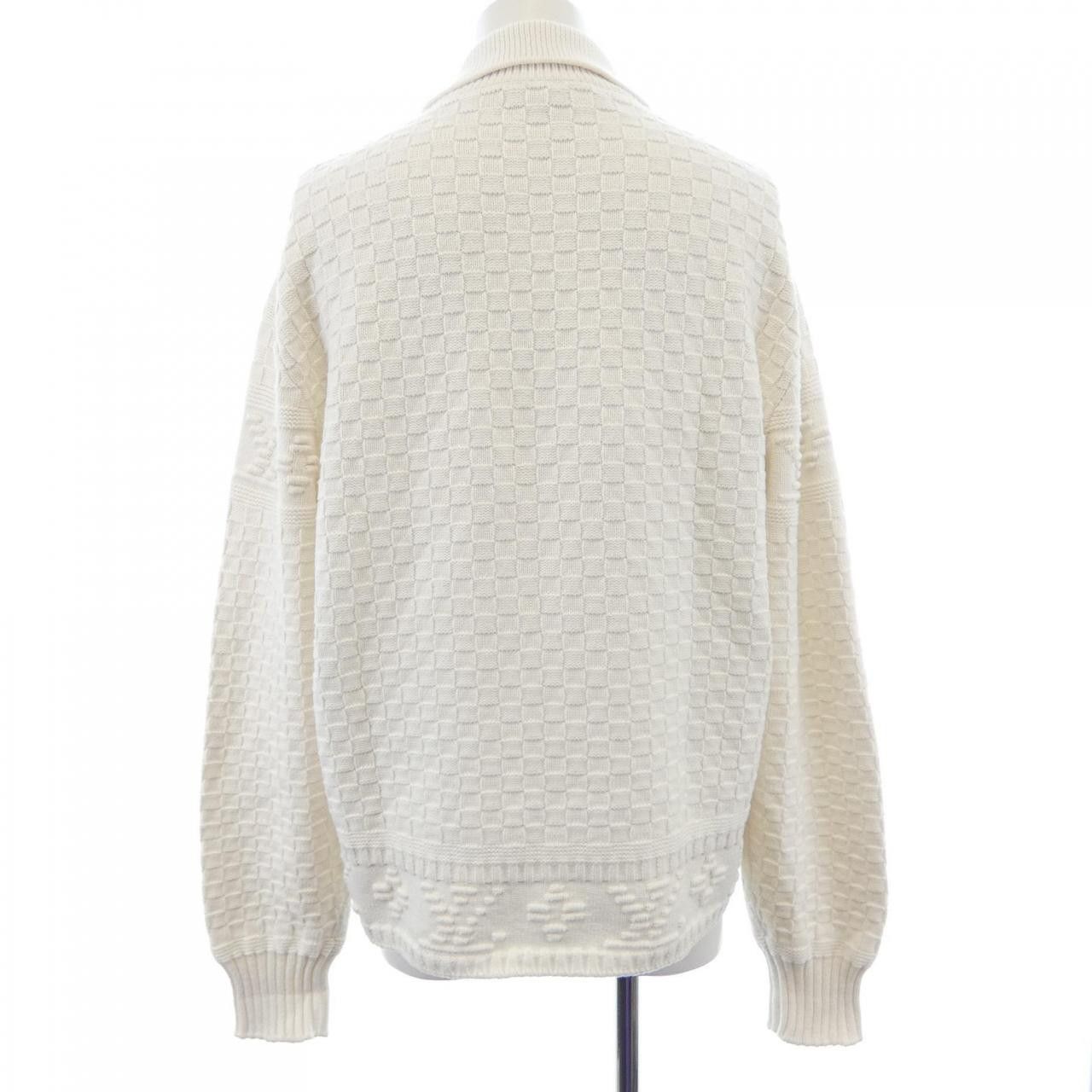 Louis Vuitton Louis Vuitton Louis Vuitton LV Damier Wool Blend Pullover Textile Tops HPN63WTZ8 DUTY FREE for USA Size ONE SIZE - 2 Thumbnail