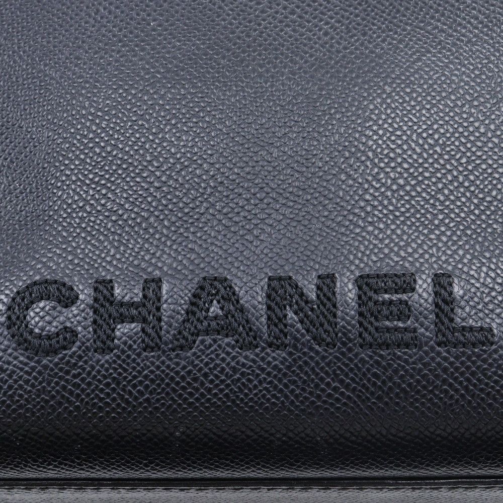 Chanel Chanel Chanel Logo Textured Leather Tote Bag Leather Tote Bag DUTY FREE for USA Size ONE SIZE - 9 Thumbnail