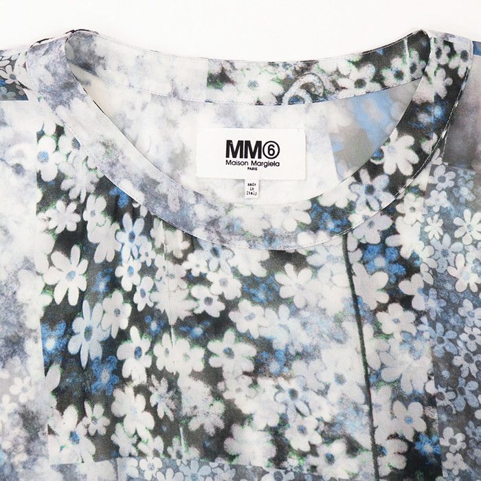 Maison Margiela MM6 Maison Margiela MM6 Floral Patchwork Printed Chiffon Top Textile Tops DUTY FREE for USA Size ONE SIZE - 3 Thumbnail