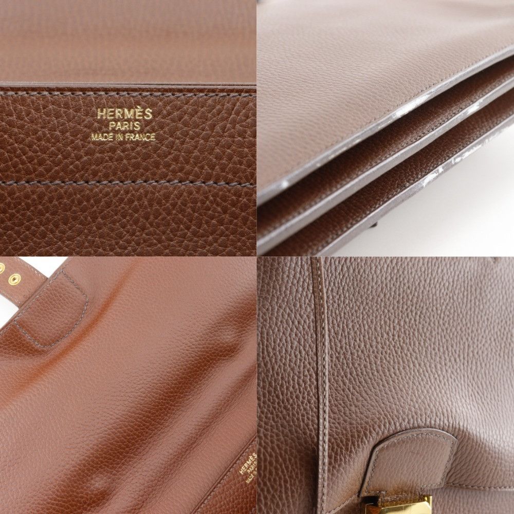 Hermes Hermes Hermes Sac a Depeches38 Fjord briefcase Leather Business Bag C DUTY FREE for USA Size ONE SIZE - 16 Thumbnail