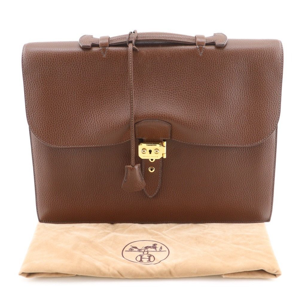 Hermes Hermes Hermes Sac a Depeches38 Fjord briefcase Leather Business Bag C DUTY FREE for USA Size ONE SIZE - 18 Thumbnail