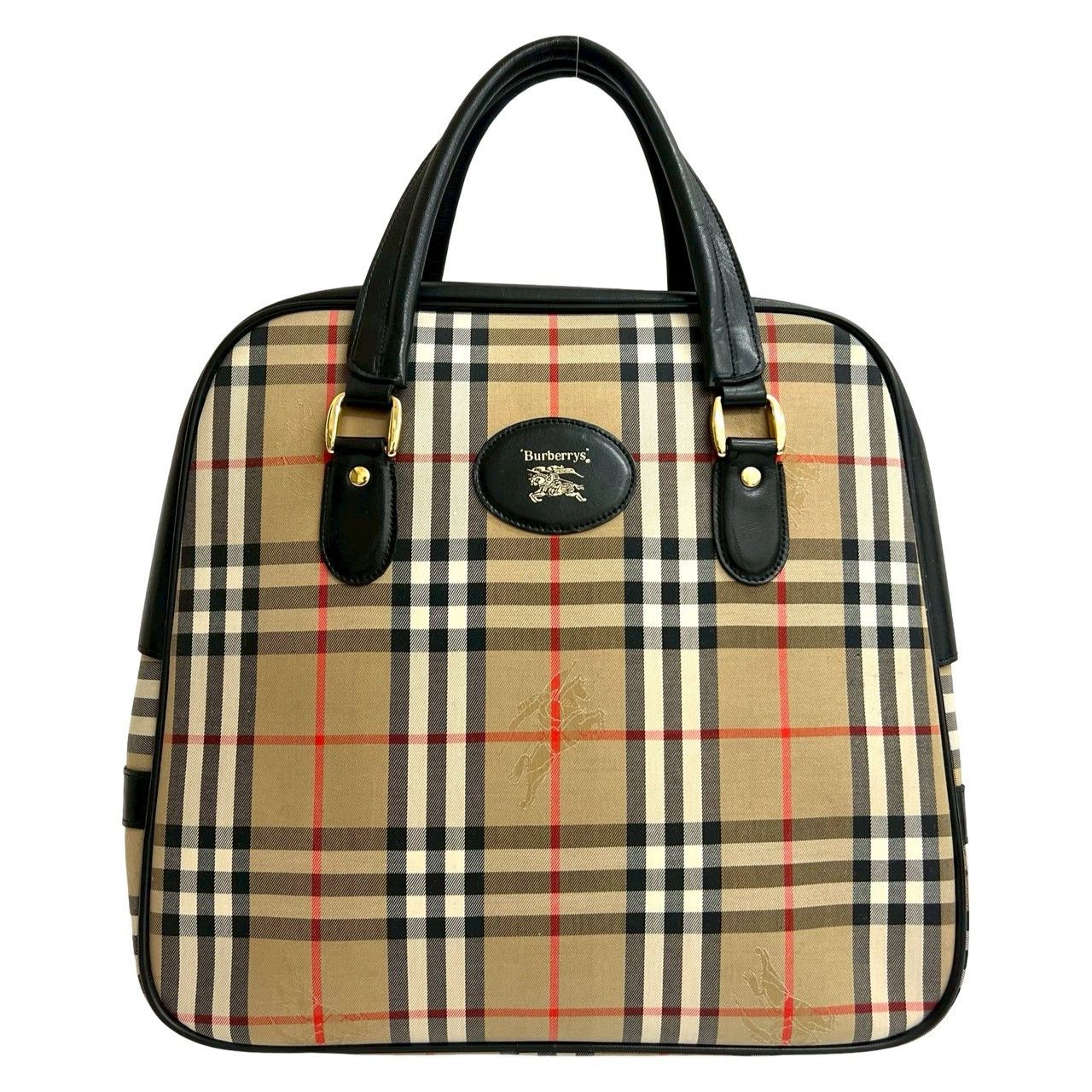 Burberry Burberry Burberry Canvas Leather Handbag Textile Handbag DUTY FREE for USA Size ONE SIZE - 2 Thumbnail