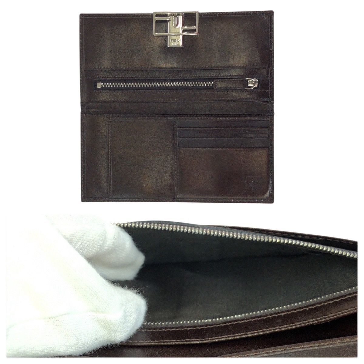 Fendi Fendi FENDI Zucca Canvas Leather Long Wallet Leather Long Wallet 15827 DUTY FREE for USA Size ONE SIZE - 8 Thumbnail