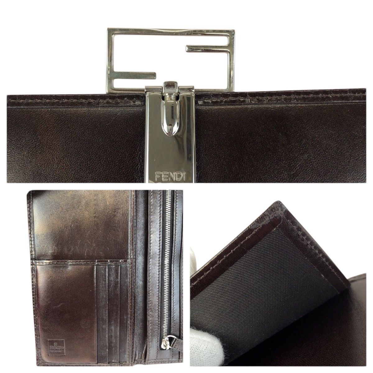 Fendi Fendi FENDI Zucca Canvas Leather Long Wallet Leather Long Wallet 15827 DUTY FREE for USA Size ONE SIZE - 7 Thumbnail