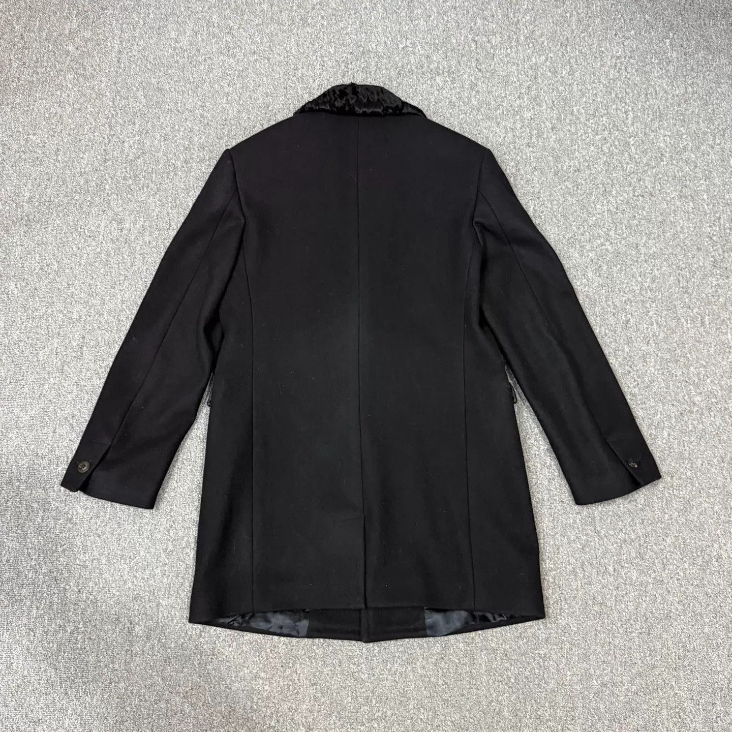 Versace Black Faux Fur Collar Long Coat Size M Size US M / EU 48-50 / 2 - 2 Thumbnail