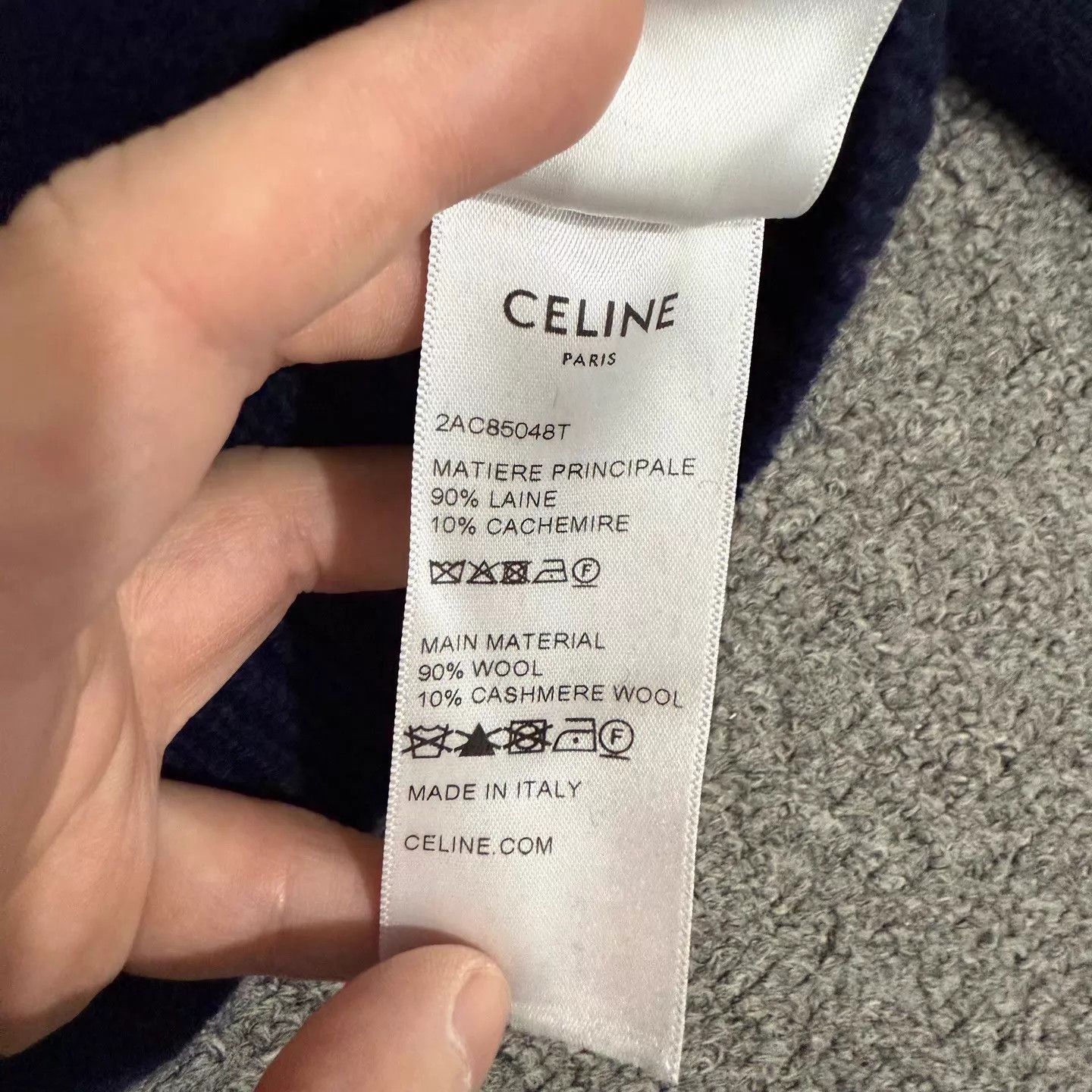 Celine Blue Long Sleeve Knit Sweater Size L Size US L / EU 52-54 / 3 - 4 Thumbnail