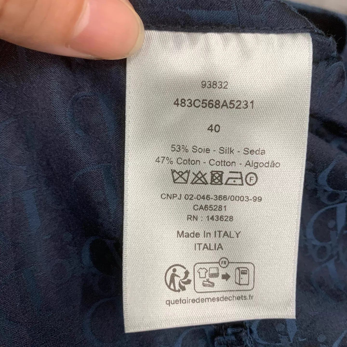 Dior Blue Short-Sleeve Button-Up Shirt Size US M / EU 48-50 / 2 - 7 Thumbnail