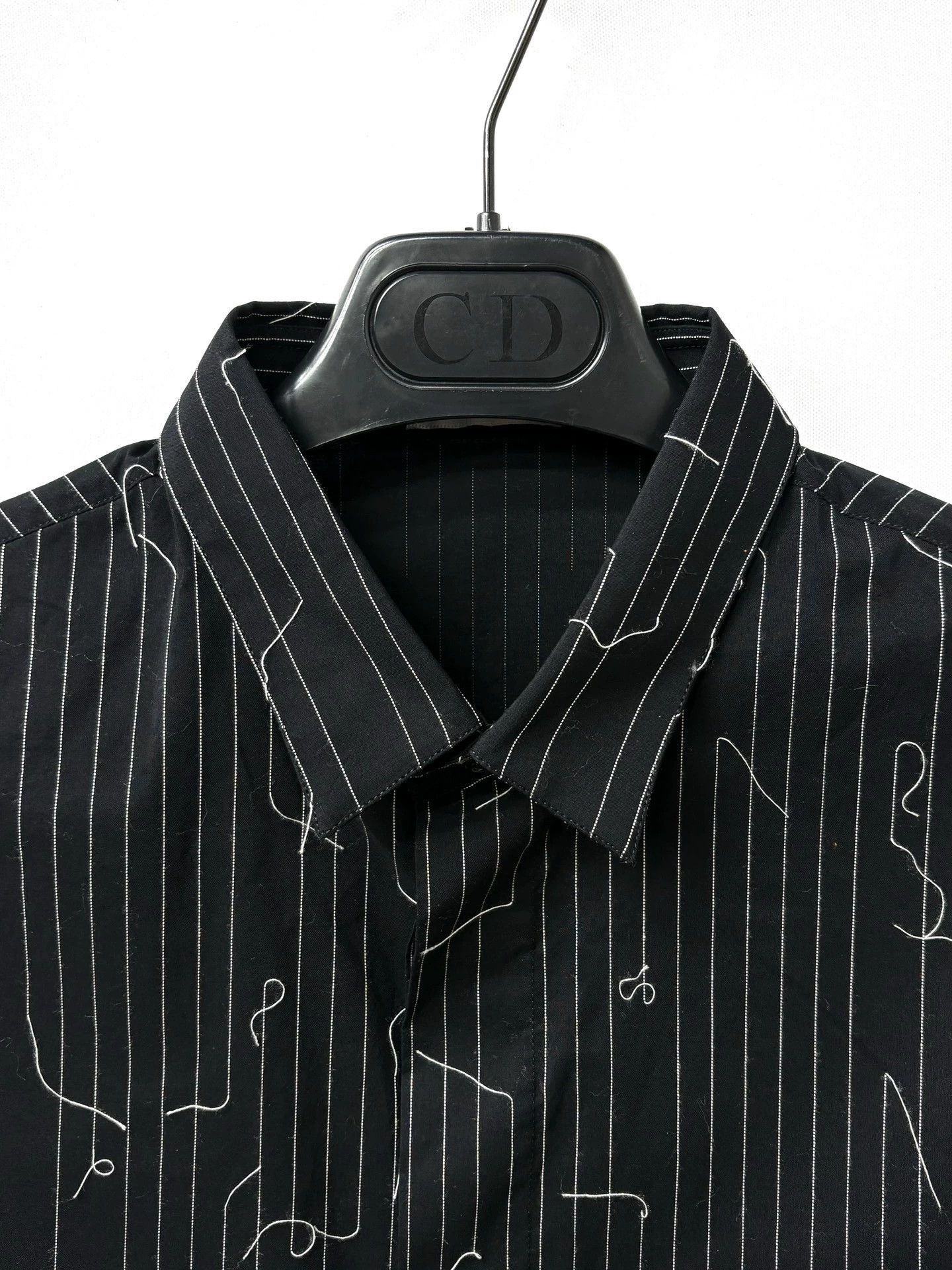 Dior Black Sleeveless Striped Abstract Button-Up Shirt Size US M / EU 48-50 / 2 - 3 Thumbnail