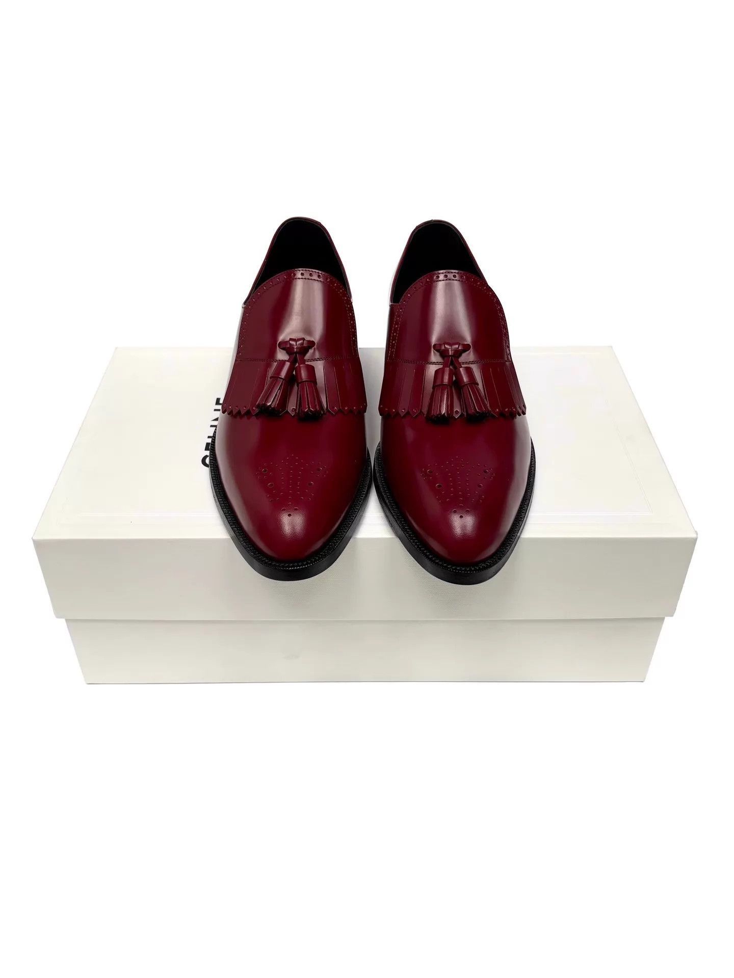 Celine Red Tassel Loafers Size 7 Size US 7 / EU 40 - 3 Thumbnail