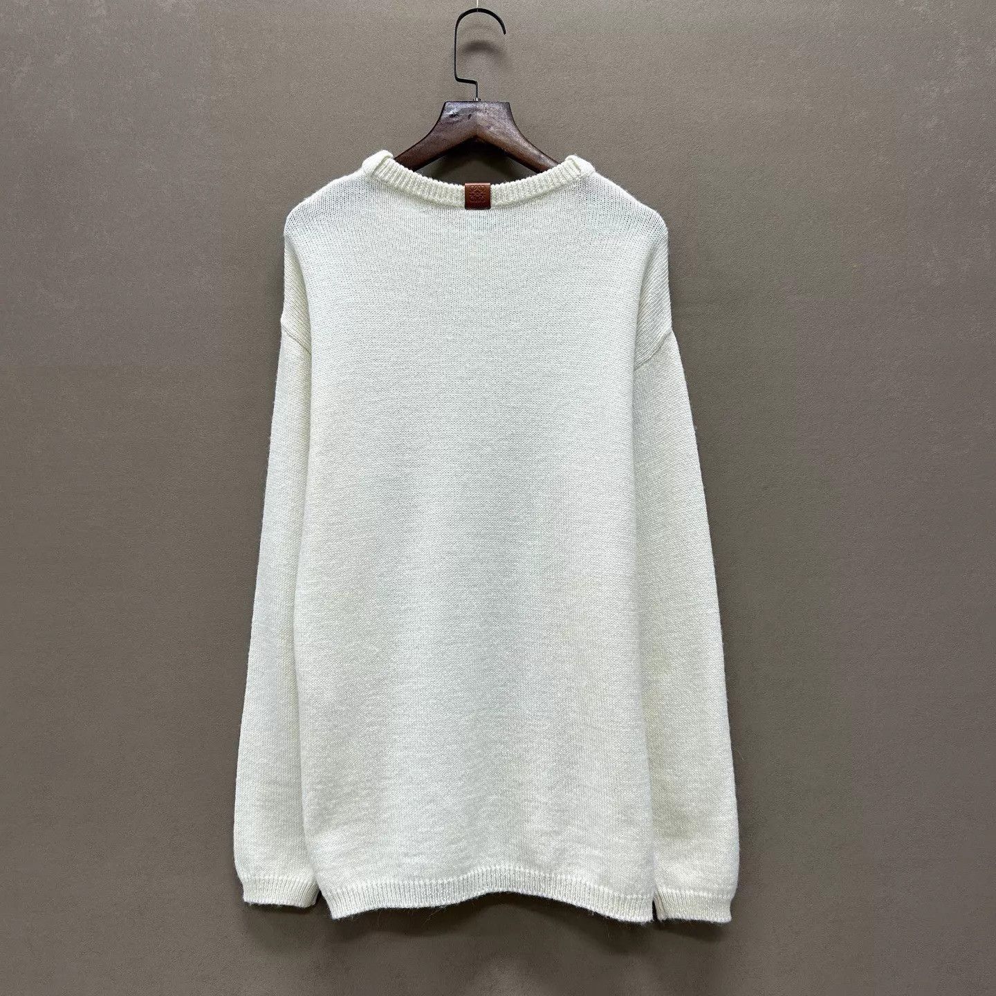 Loewe White Oversized Long Sleeve Knit Sweater Size US XS / EU 42 / 0 - 2 Thumbnail