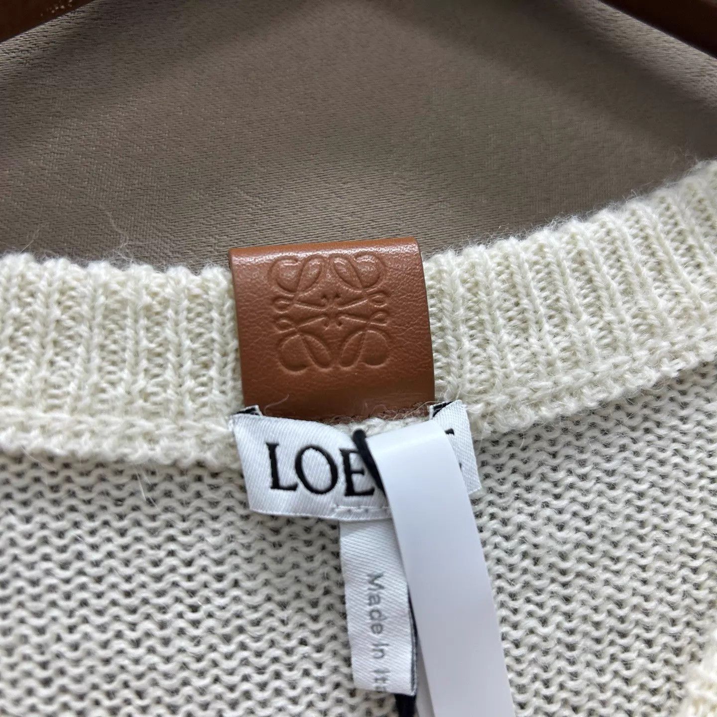 Loewe White Oversized Long Sleeve Knit Sweater Size US XS / EU 42 / 0 - 3 Thumbnail