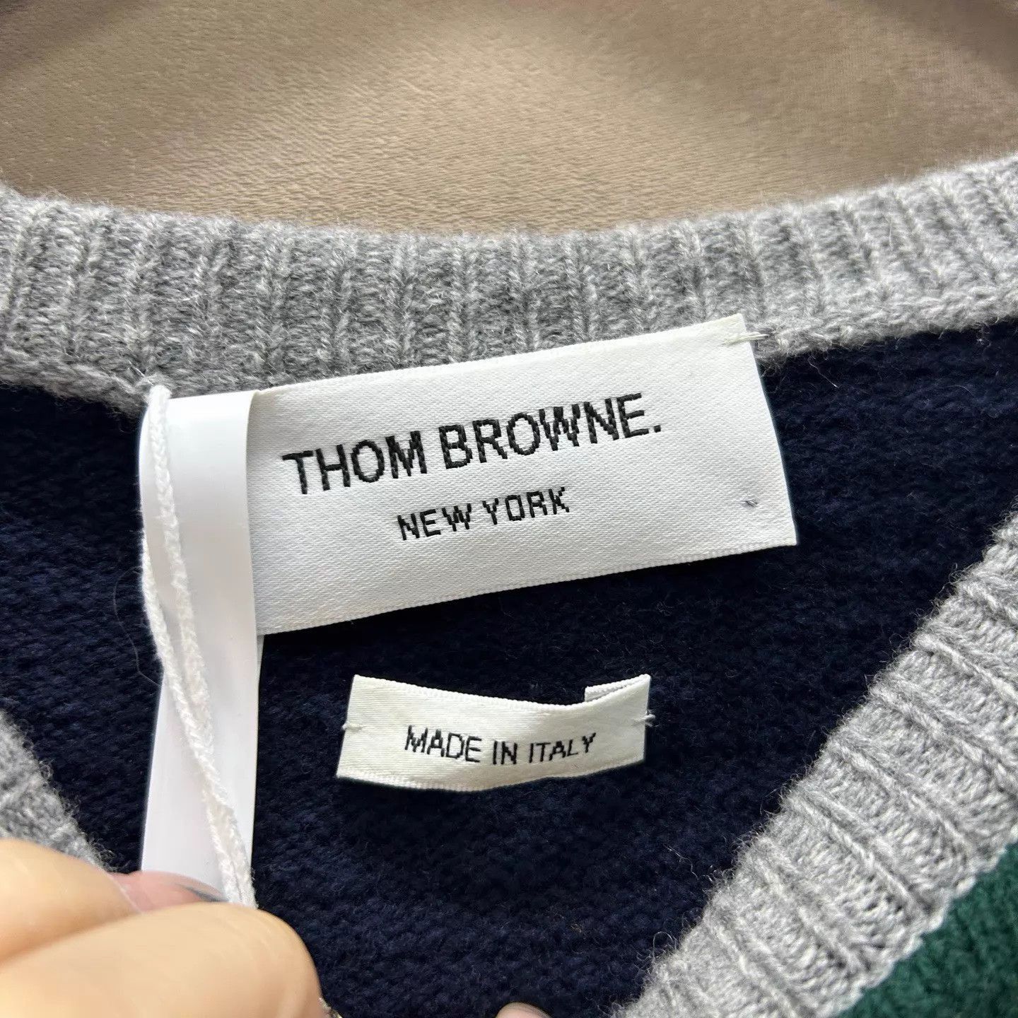 Thom Browne Green Striped Long Sleeve Knit Sweater XL Size US XL / EU 56 / 4 - 3 Thumbnail