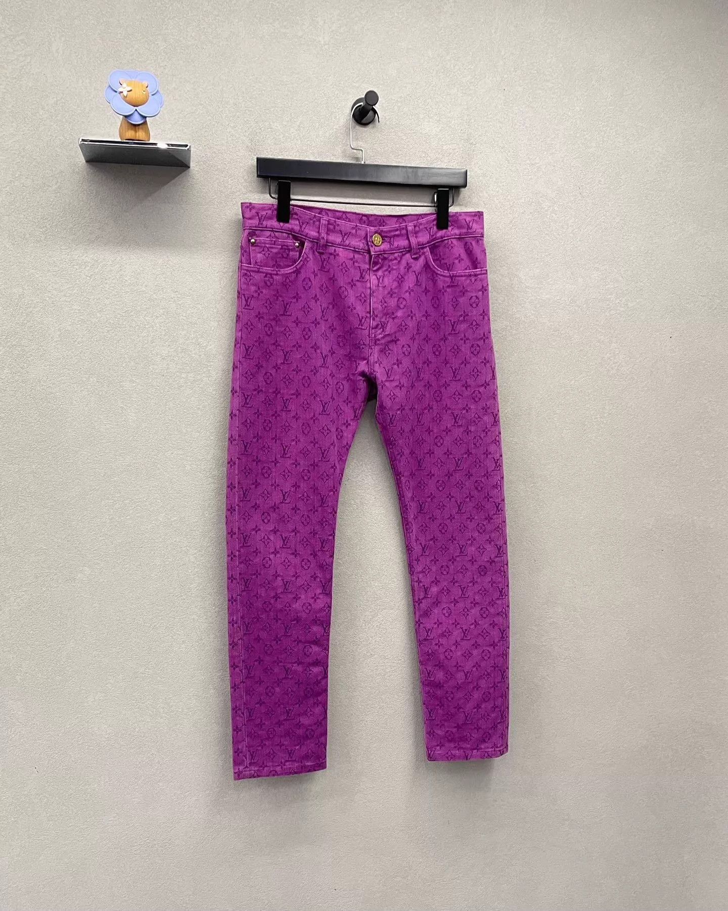 Louis Vuitton Purple Patterned Casual Pants Size 30 Size US 30 / EU 46 - 3 Thumbnail