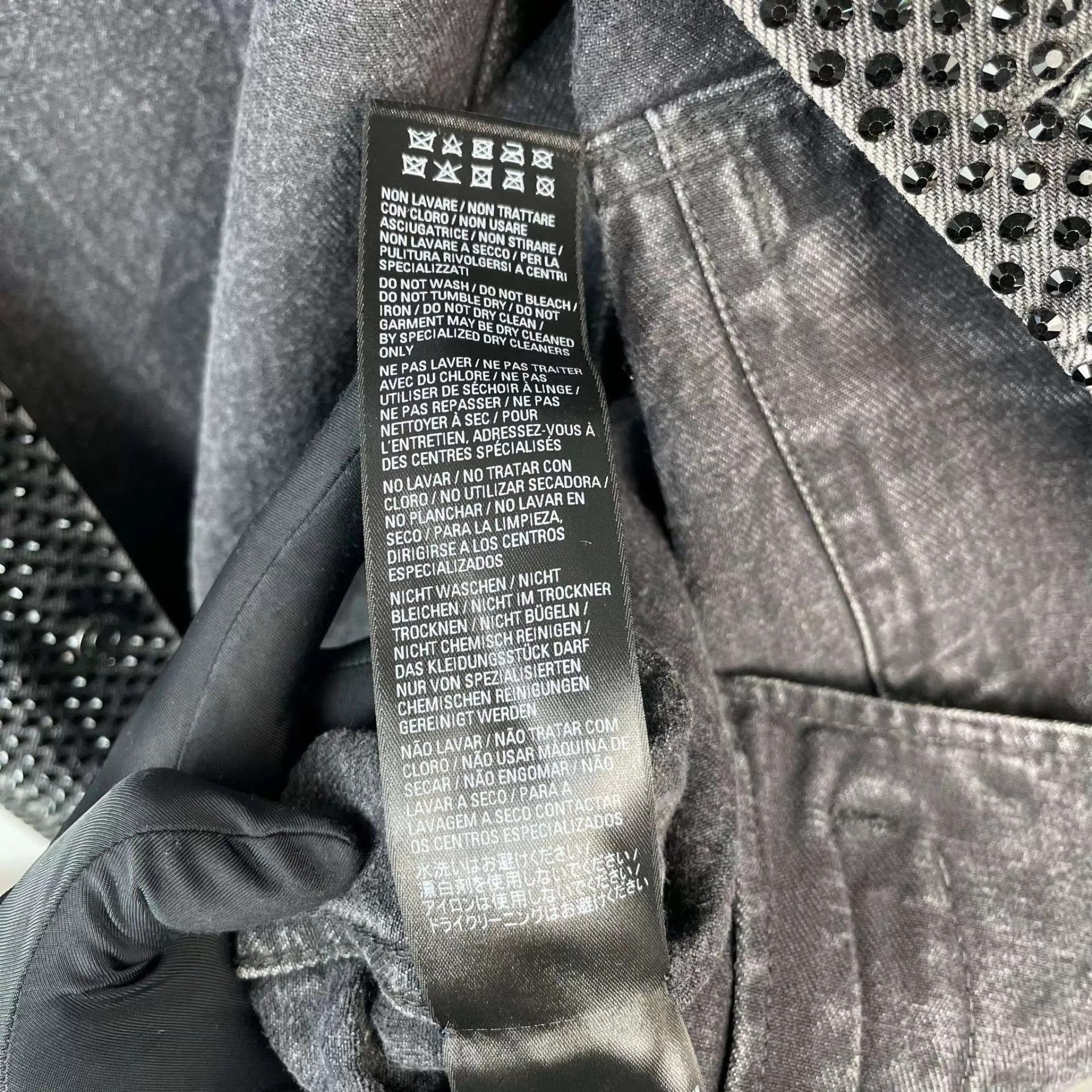 Balenciaga Black Perforated Denim Jacket Size S Size US S / EU 44-46 / 1 - 8 Thumbnail