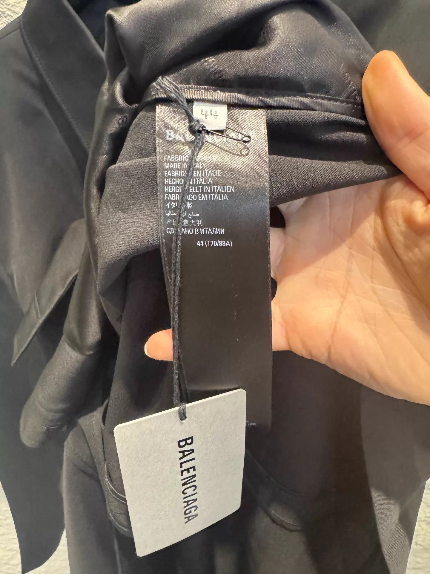 Balenciaga Black Long-Sleeve Button-Up Shirt Size S Size US S / EU 44-46 / 1 - 3 Thumbnail