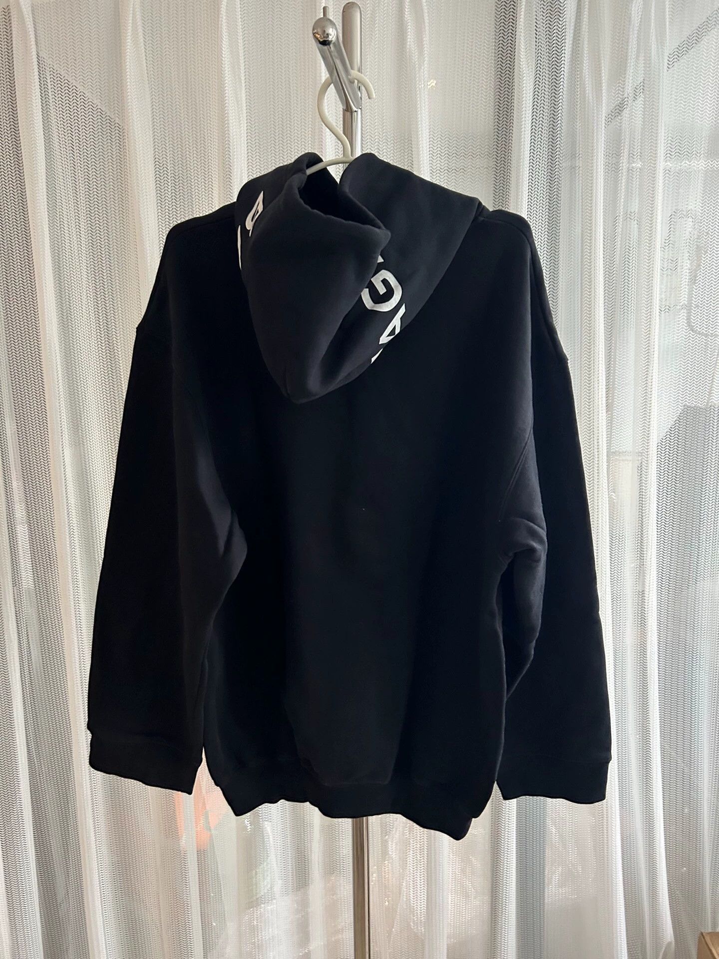 Balenciaga Black Oversized Hoodie with Drawstring Size US XS / EU 42 / 0 - 3 Thumbnail