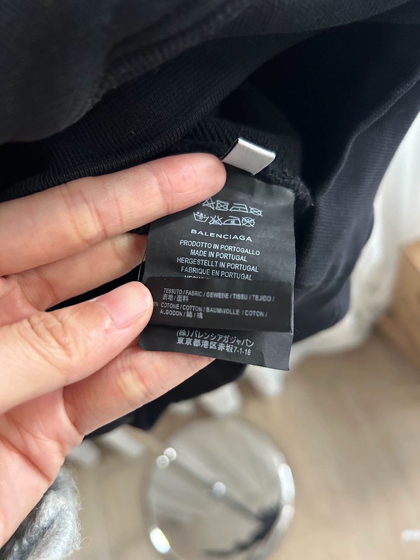 Balenciaga Black Oversized Hoodie with Drawstring Size US XS / EU 42 / 0 - 5 Thumbnail