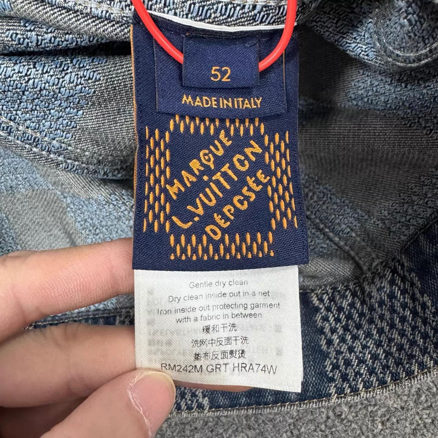 Louis Vuitton Blue Checkered Denim Jacket (Size L) Size US L / EU 52-54 / 3 - 6 Thumbnail