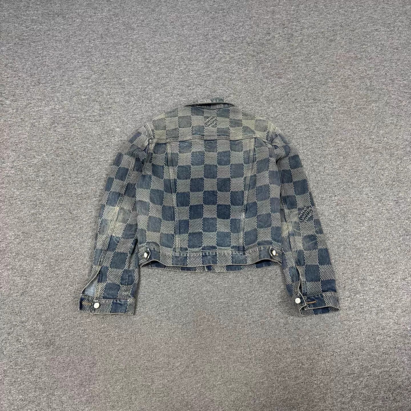 Louis Vuitton Blue Checkered Denim Jacket (Size L) Size US L / EU 52-54 / 3 - 2 Thumbnail