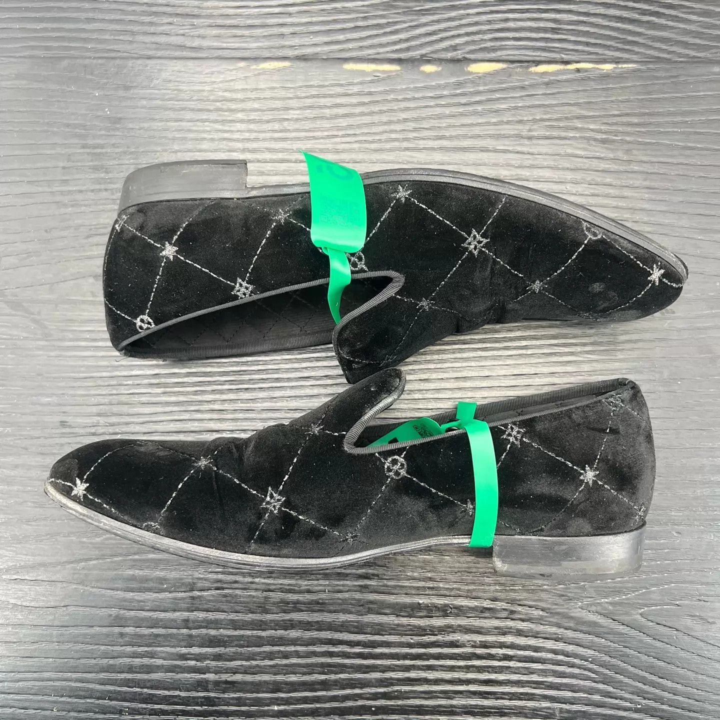 Louis Vuitton Black Quilted Star Pattern Slip-On Shoes Size US 9 / EU 42 - 3 Thumbnail