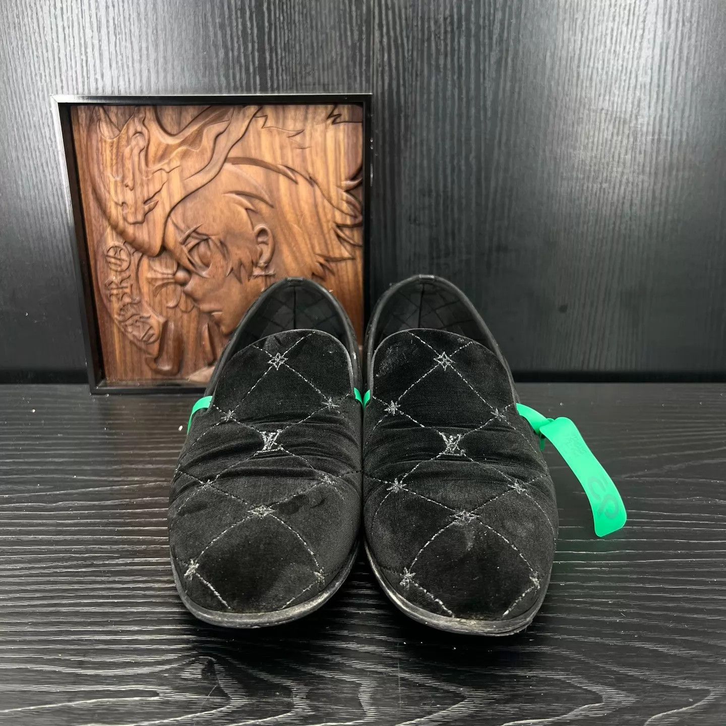Louis Vuitton Black Quilted Star Pattern Slip-On Shoes Size US 9 / EU 42 - 4 Thumbnail