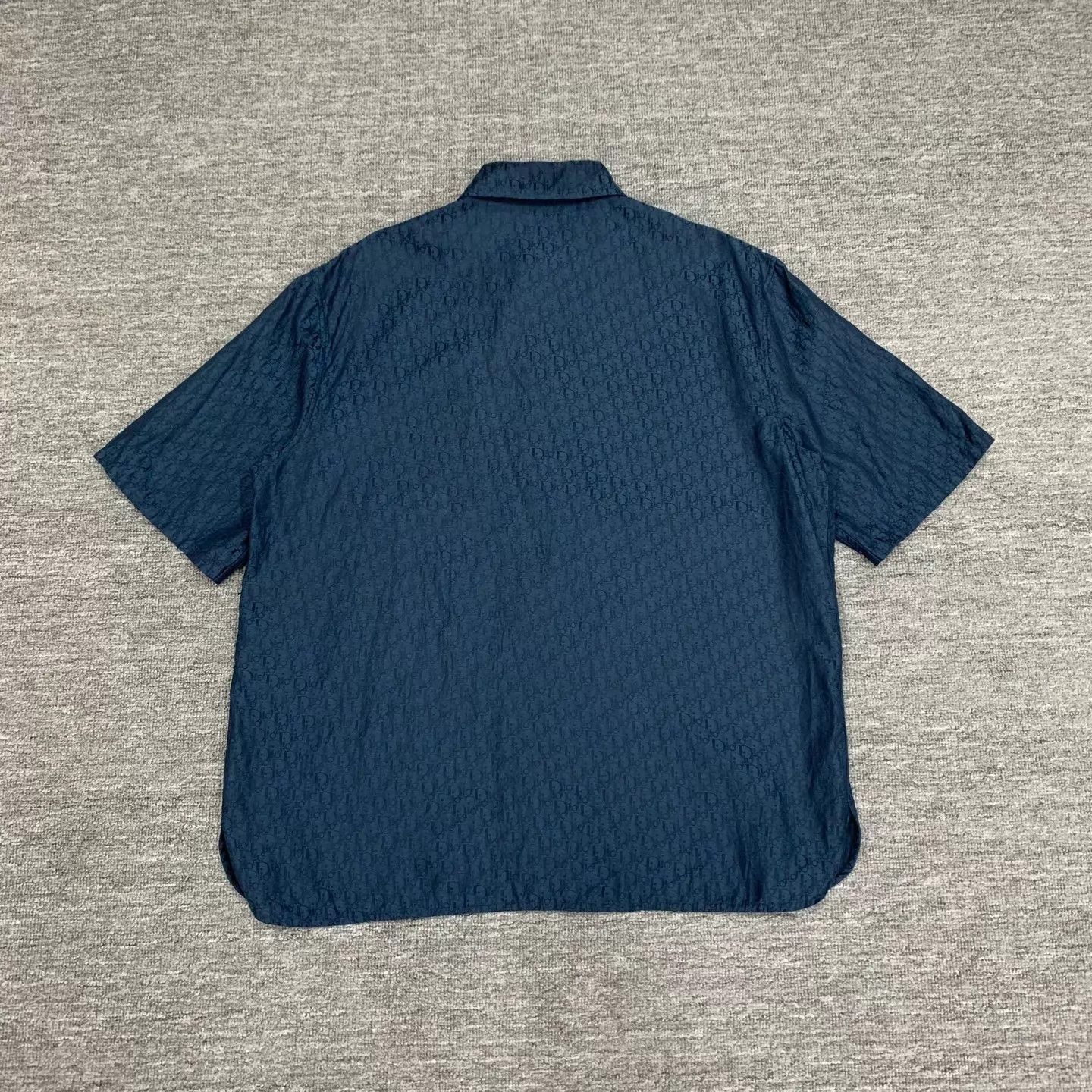 Dior Blue Short Sleeve Button-Up Shirt Size M Size US M / EU 48-50 / 2 - 2 Thumbnail