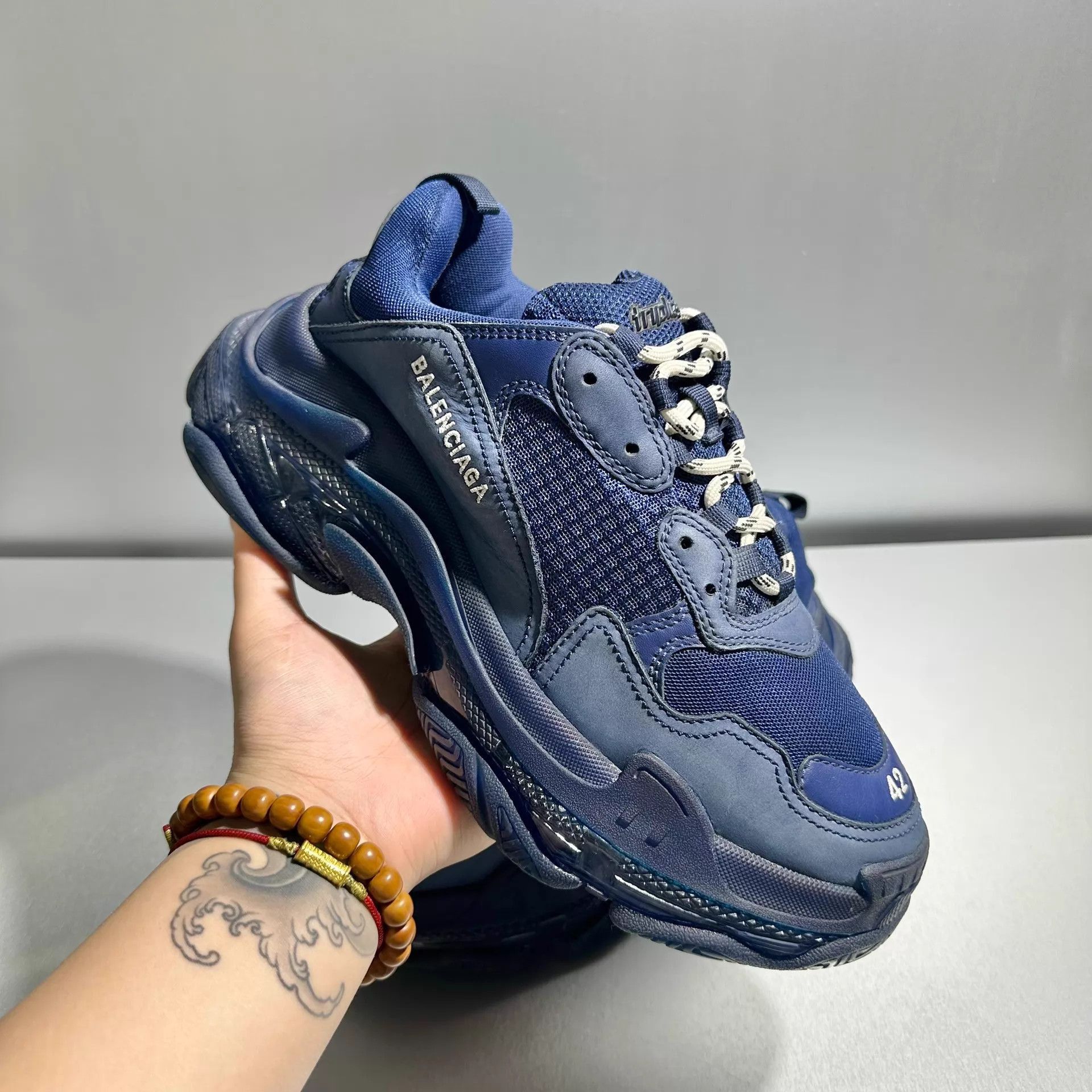 Balenciaga Blue Low-Top Sneakers Size 9 Size US 9 / EU 42 - 8 Thumbnail