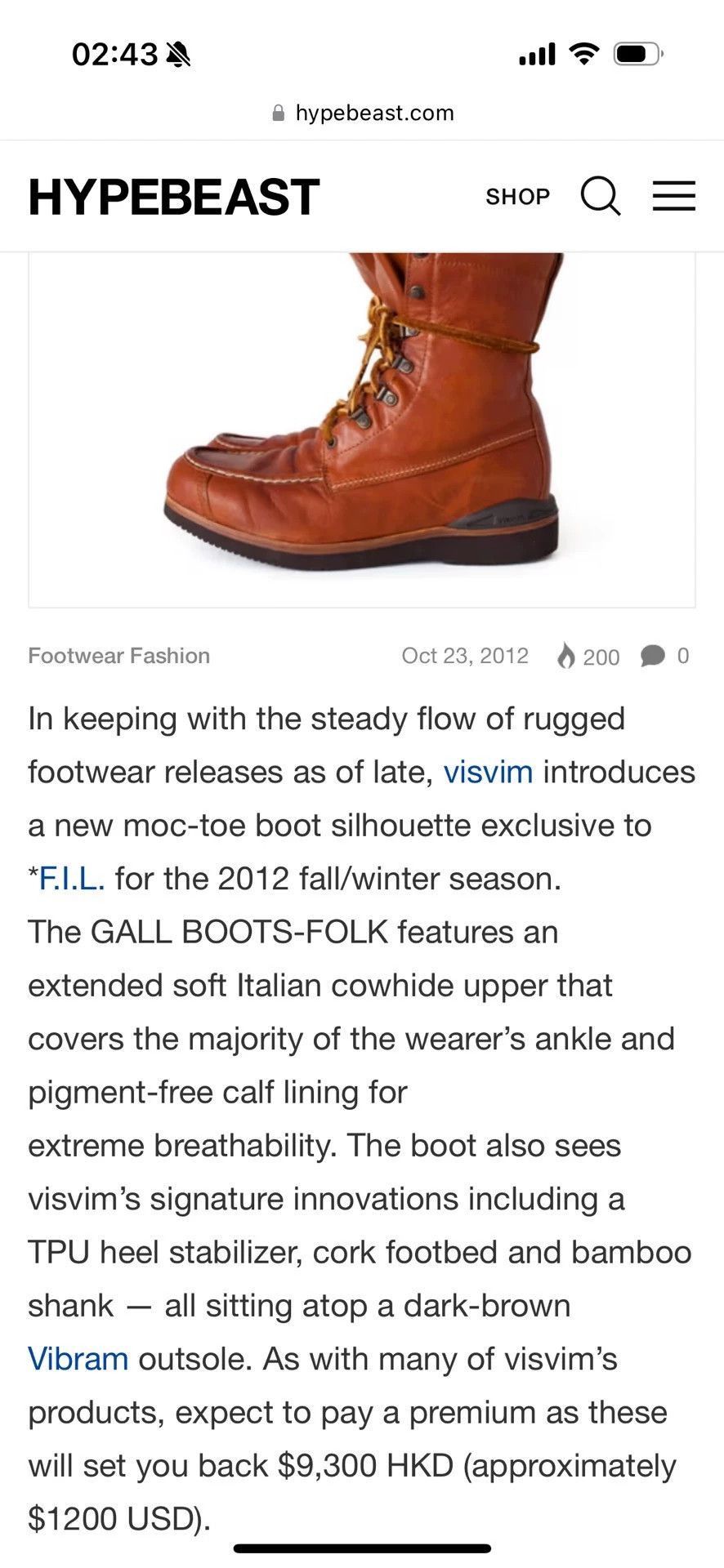 Visvim Brown Leather Boots Size 9 Size US 9 / EU 42 - 9 Thumbnail
