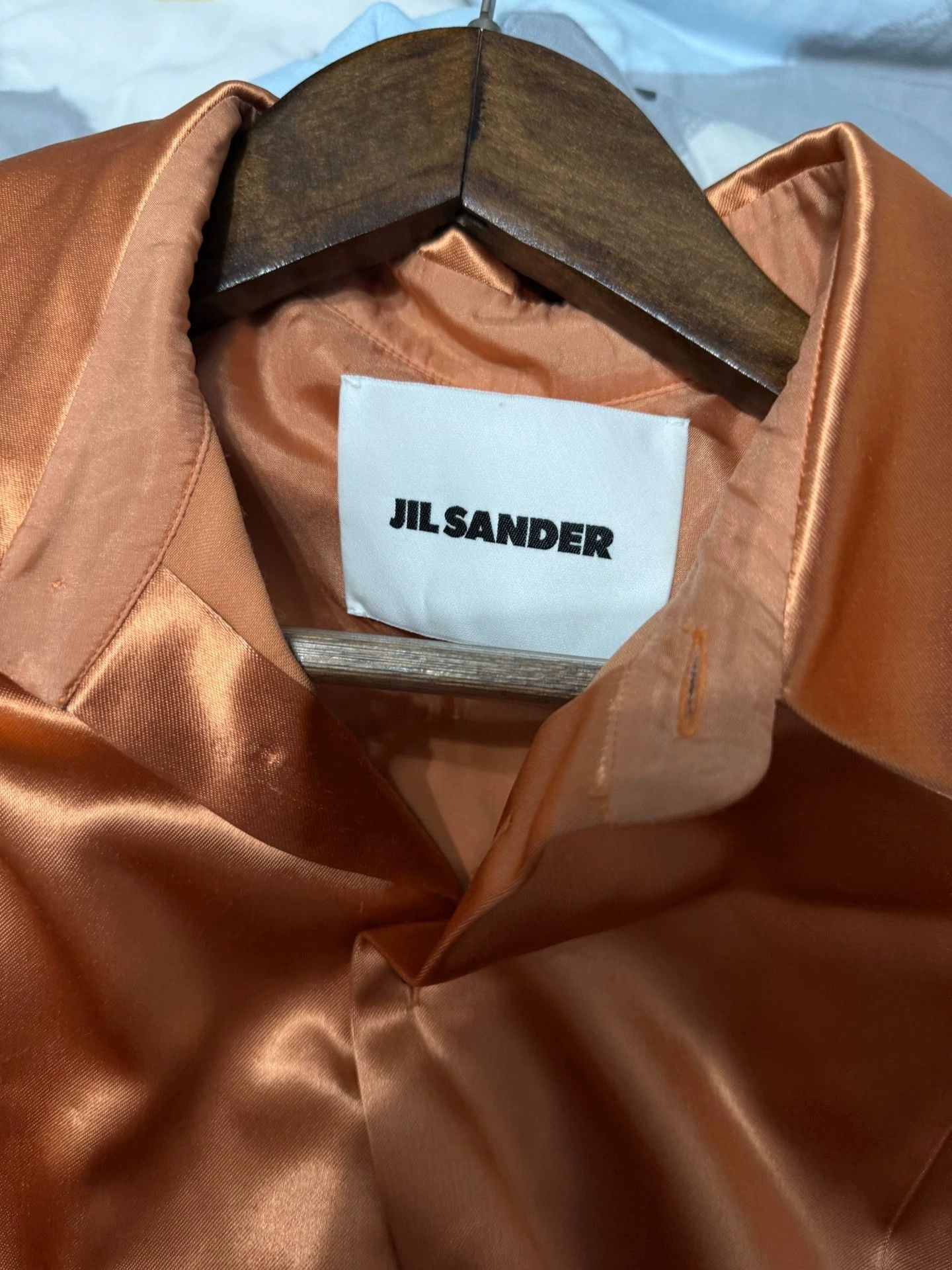 Jil Sander Orange Long Sleeve Button-Up Shirt Size S Size US S / EU 44-46 / 1 - 5 Thumbnail