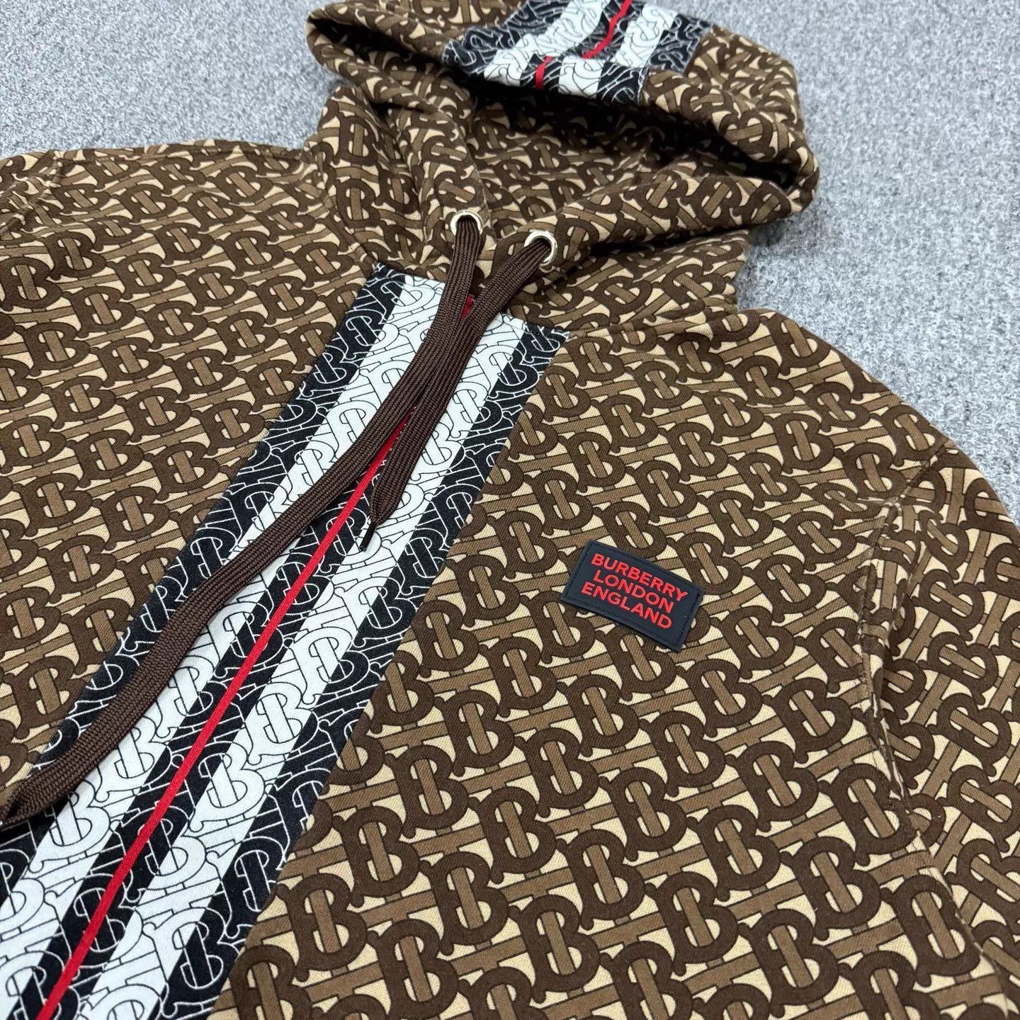 Burberry Brown Patterned Zip-Up Hoodie Size US M / EU 48-50 / 2 - 3 Thumbnail