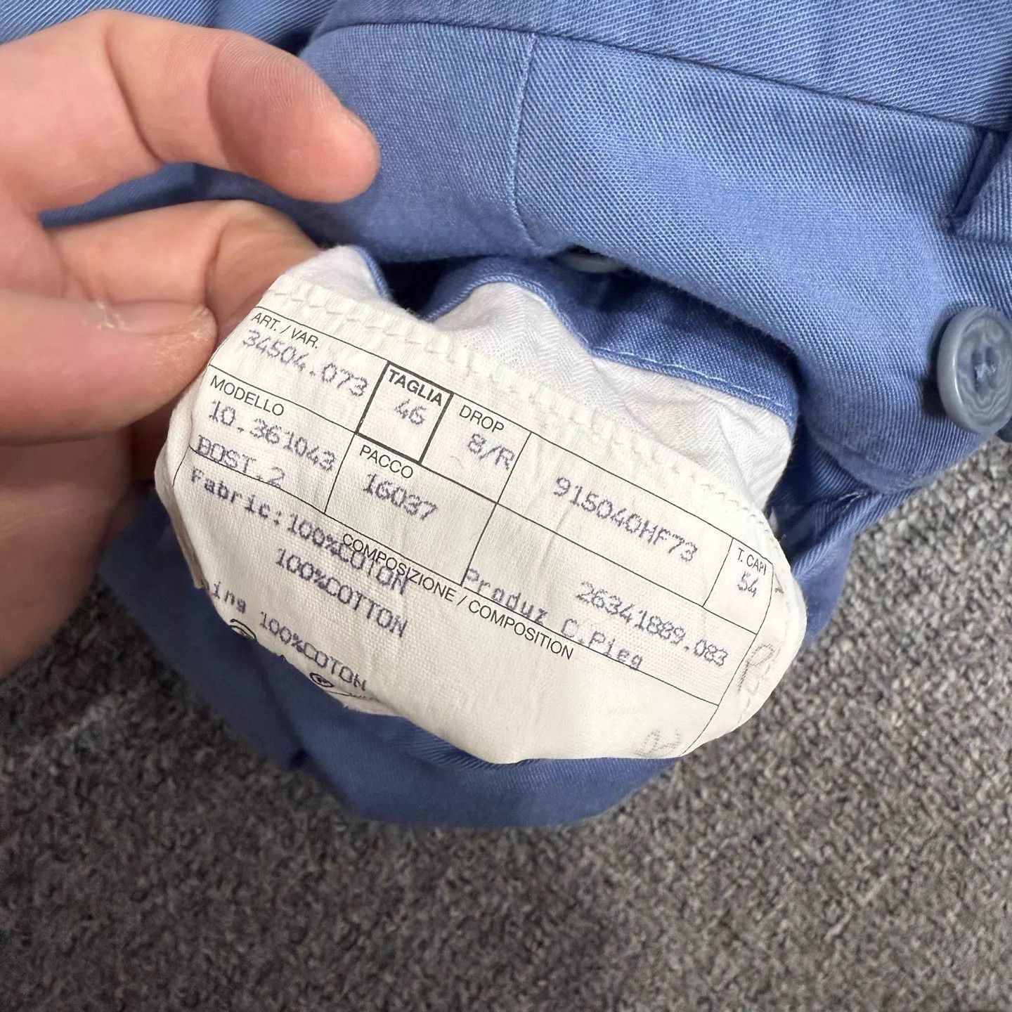 Hermes Blue Casual Pants Size 30 Size US 30 / EU 46 - 4 Thumbnail