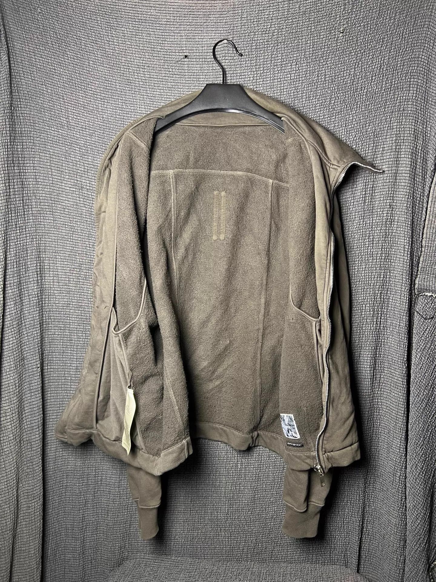 Rick Owens Gray Zip-Up High Collar Sweatshirt Size US S / EU 44-46 / 1 - 4 Thumbnail