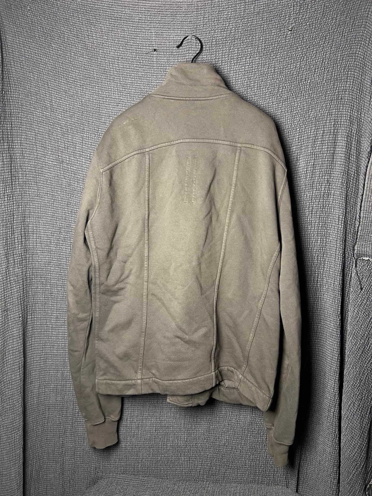 Rick Owens Gray Zip-Up High Collar Sweatshirt Size US S / EU 44-46 / 1 - 2 Thumbnail