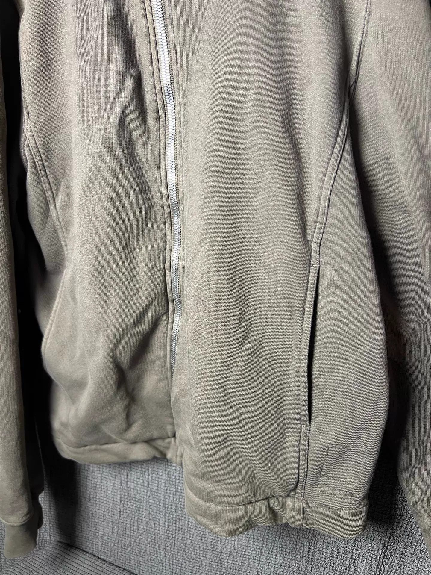 Rick Owens Gray Zip-Up High Collar Sweatshirt Size US S / EU 44-46 / 1 - 6 Thumbnail