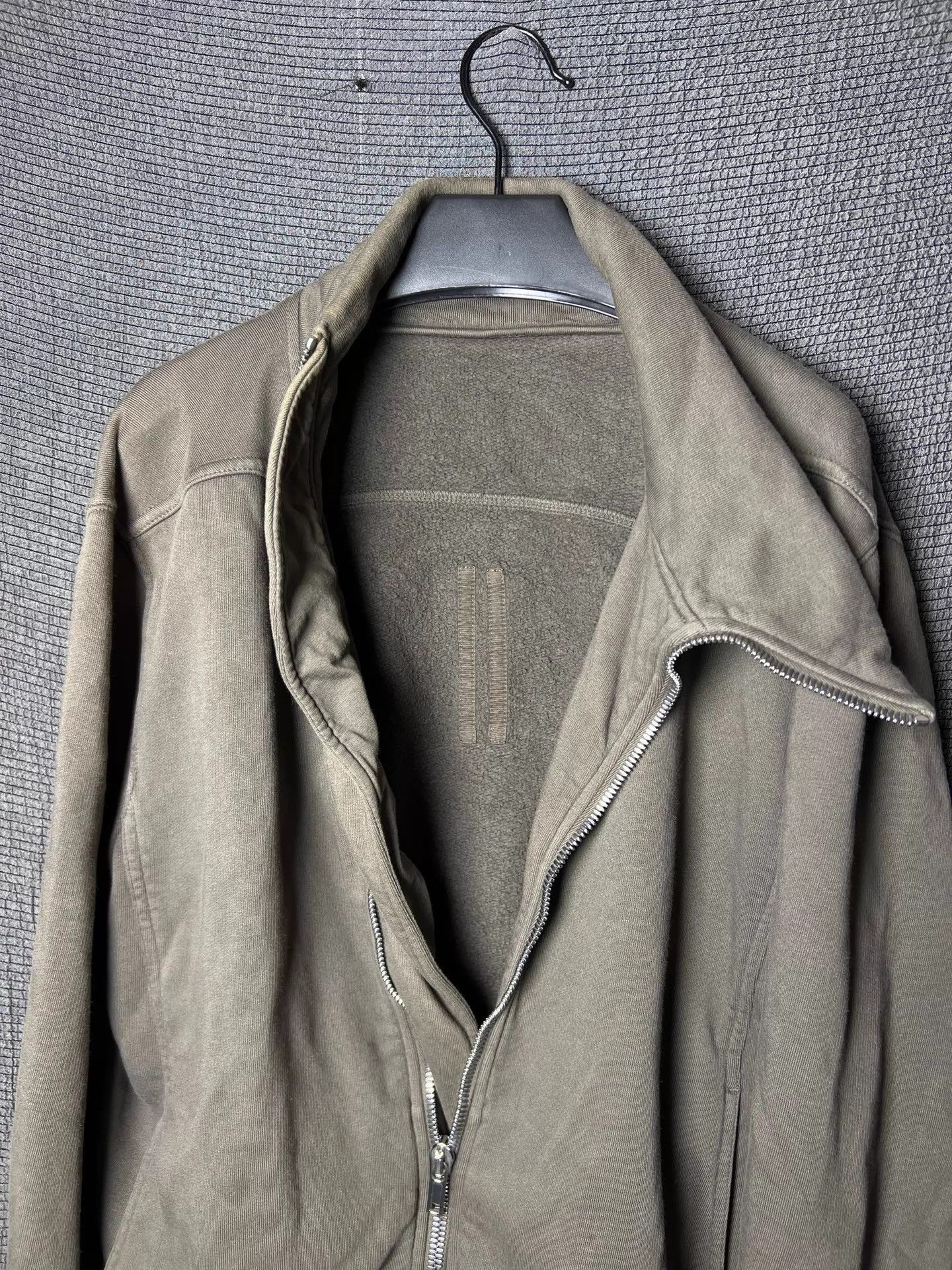 Rick Owens Gray Zip-Up High Collar Sweatshirt Size US S / EU 44-46 / 1 - 5 Thumbnail