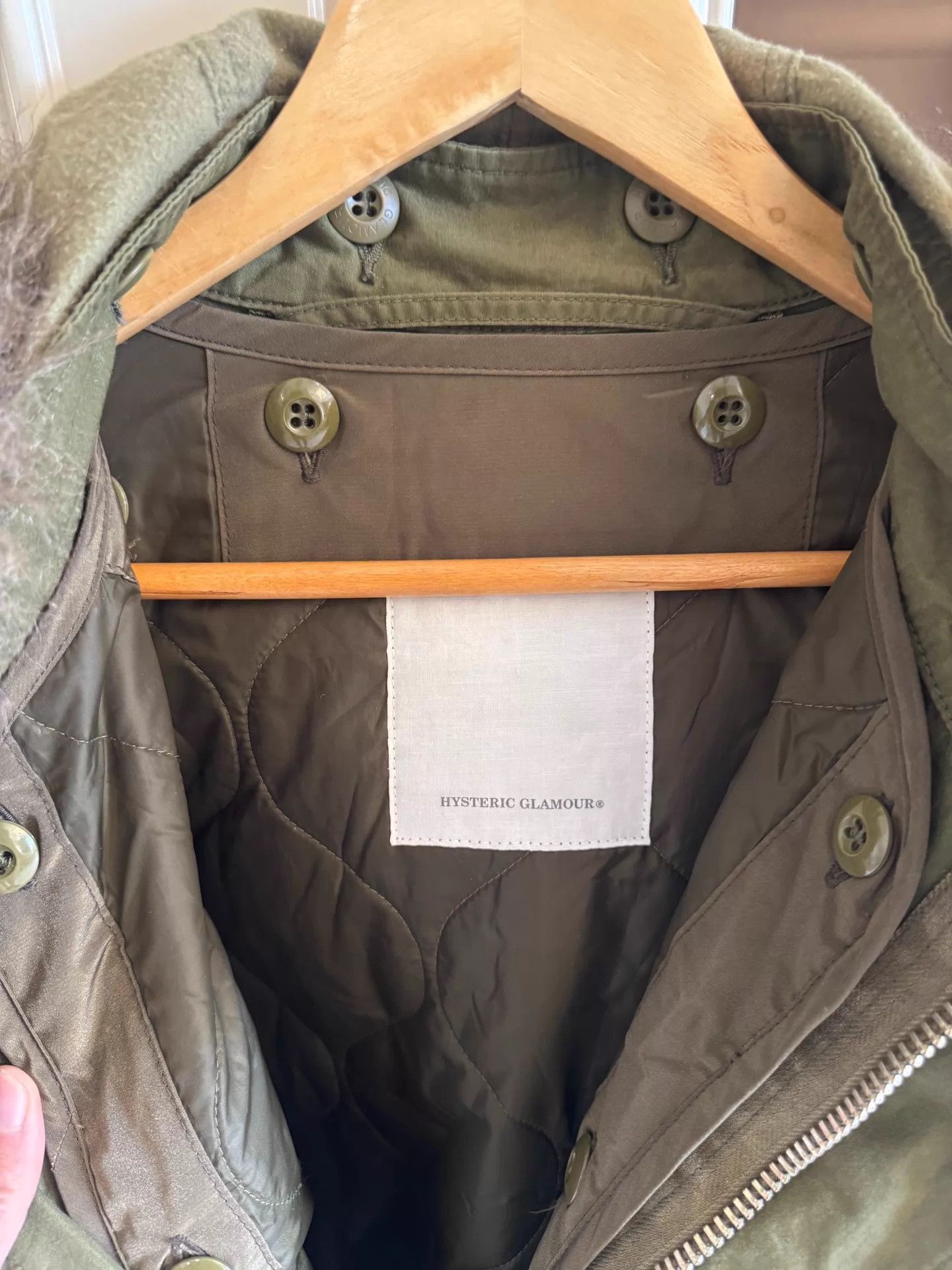 Hysteric Glamour Green Parka with Fur Hood - Size M Size US M / EU 48-50 / 2 - 6 Thumbnail