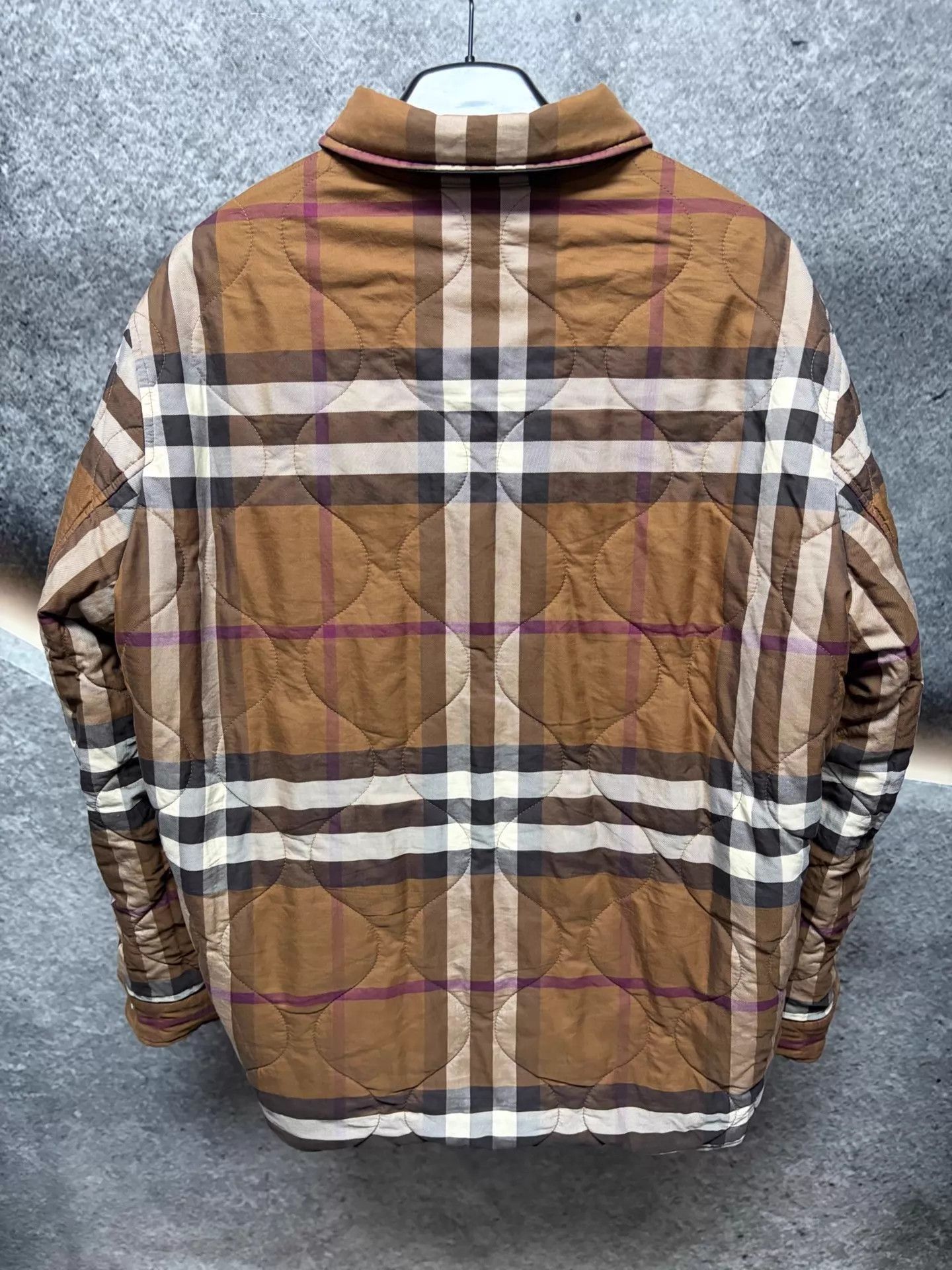 Burberry Brown Quilted Jacket with Button Front - Size L Size US L / EU 52-54 / 3 - 4 Thumbnail