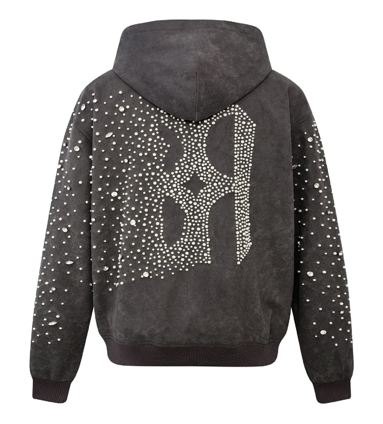 Birth of Royal Child Cashew Blossom Pearl Zipper Hoodie Dark Grey Size US XL / EU 56 / 4 - 2 Thumbnail
