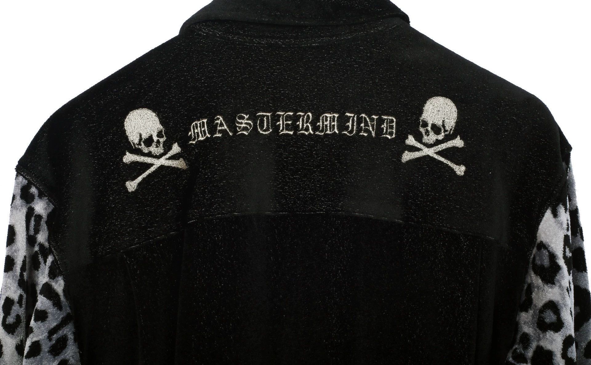 Mastermind Japan Black XXL Button-Up Shirt with Leopard Sleeves & Skull Size US XXL / EU 58 / 5 - 4 Thumbnail