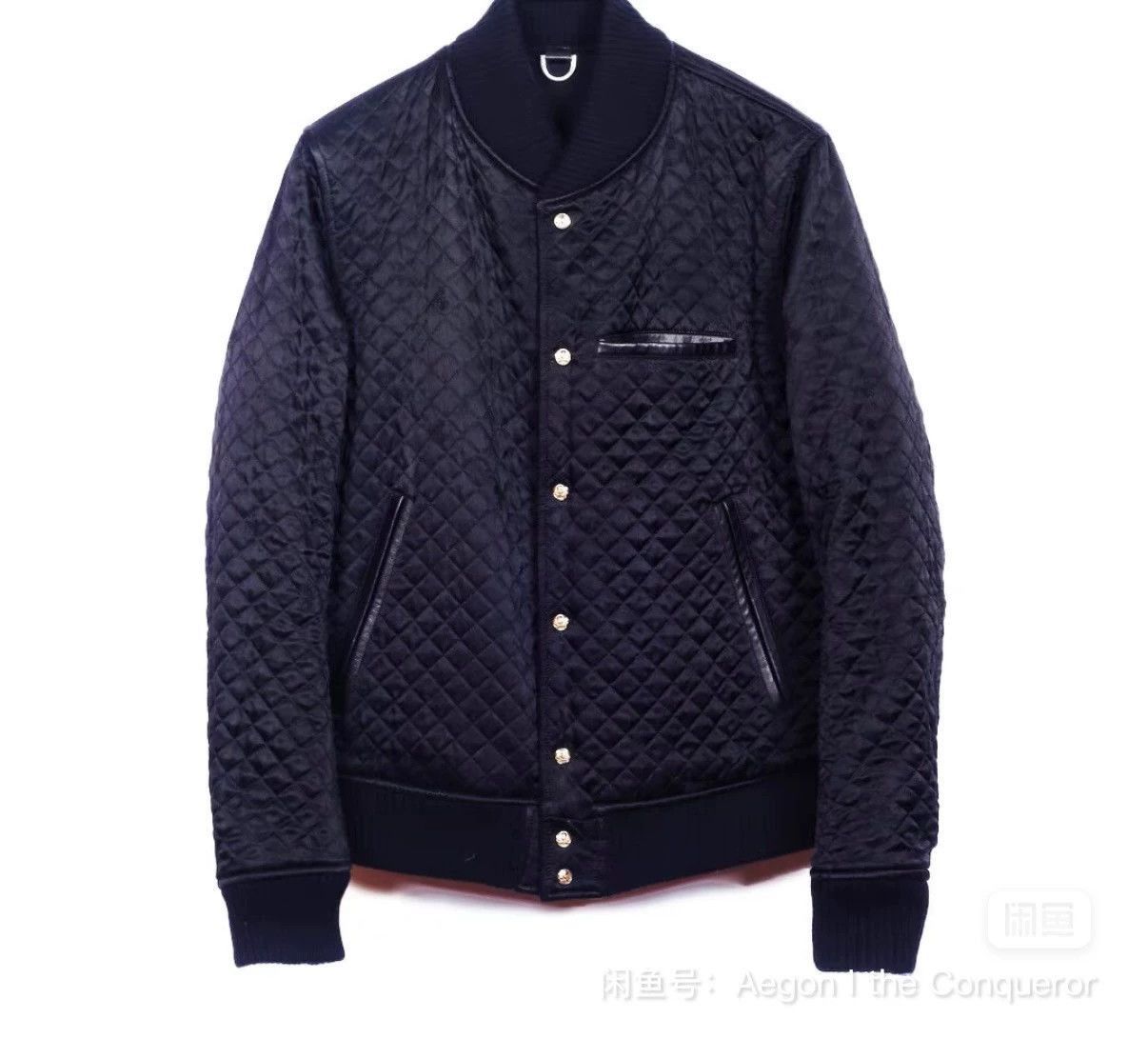 Mastermind Japan Black Bomber Jacket with Leather Sleeves Size M Size US M / EU 48-50 / 2 - 3 Thumbnail