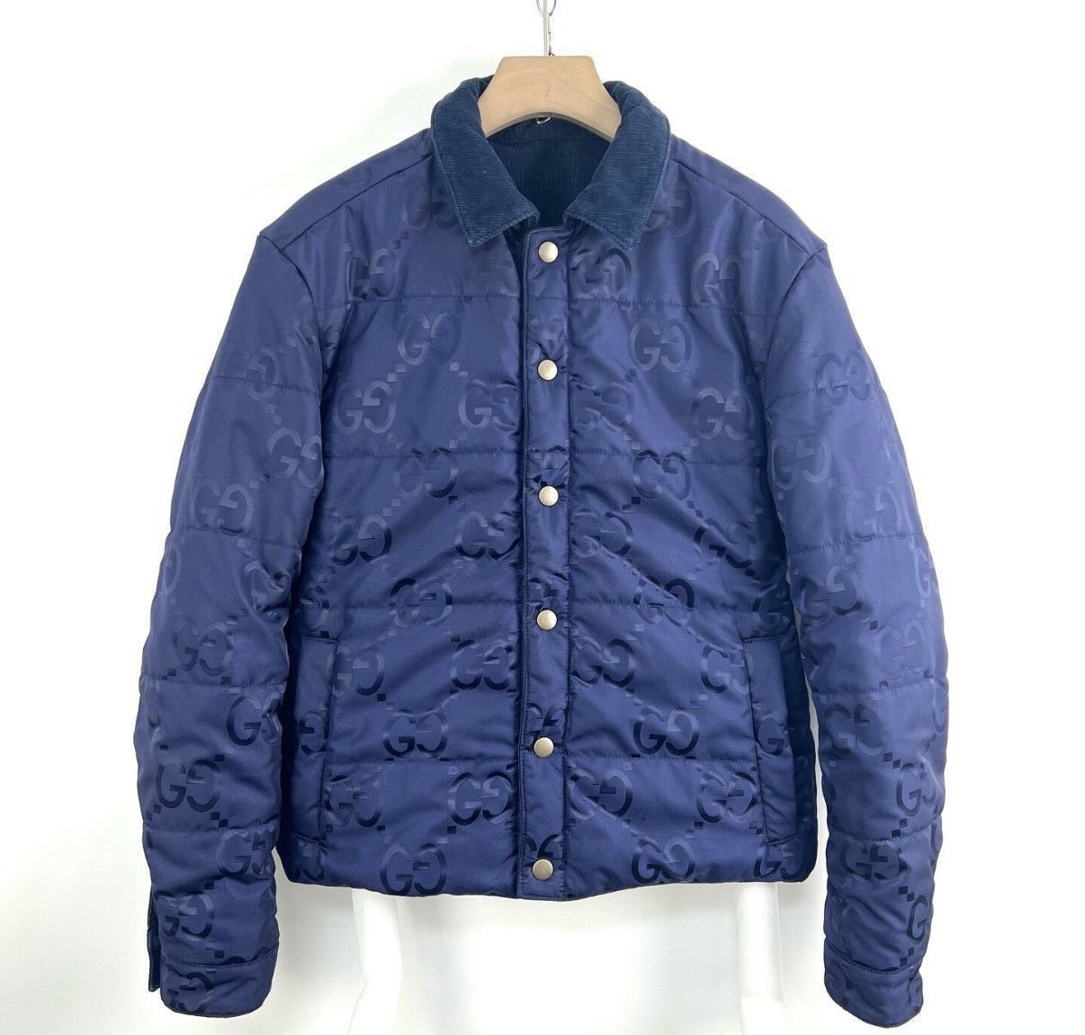 Gucci Blue Corduroy Button-Front Jacket Size S Size US S / EU 44-46 / 1 - 2 Thumbnail