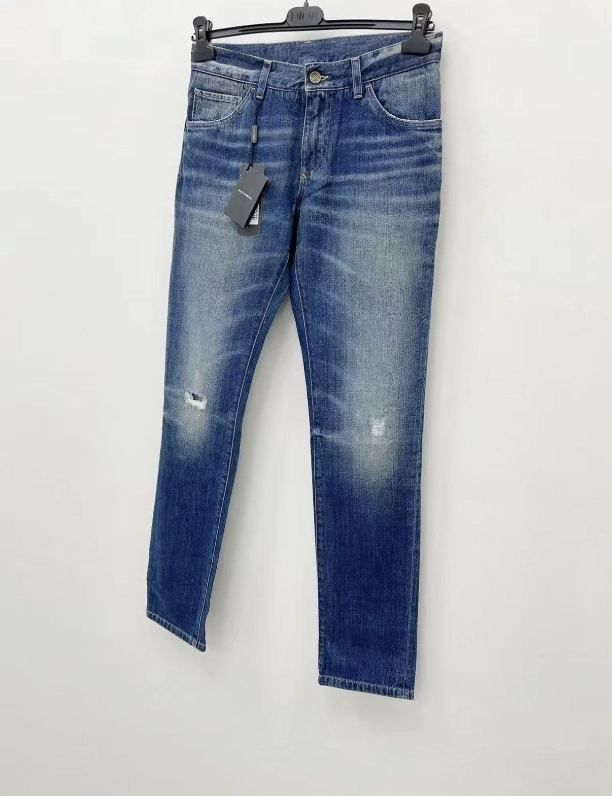 Dolce & Gabbana Blue Distressed Denim Jeans Size 30 Size US 30 / EU 46 - 2 Thumbnail