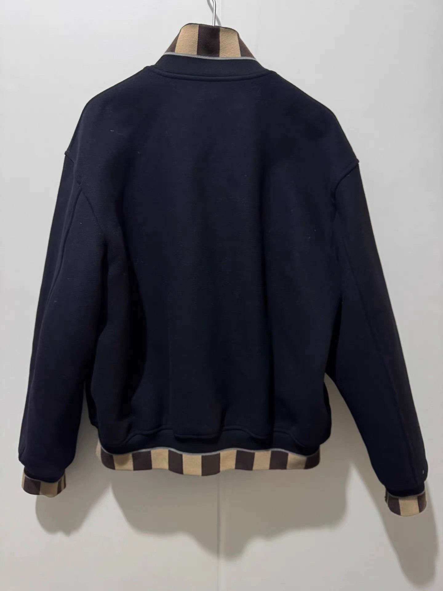 Fendi Black Bomber Jacket with Striped Trim Size US M / EU 48-50 / 2 - 3 Thumbnail