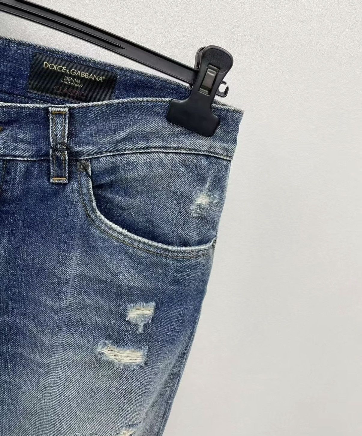 Dolce & Gabbana Blue Distressed Denim Jeans Size 32 Size US 32 / EU 48 - 5 Thumbnail
